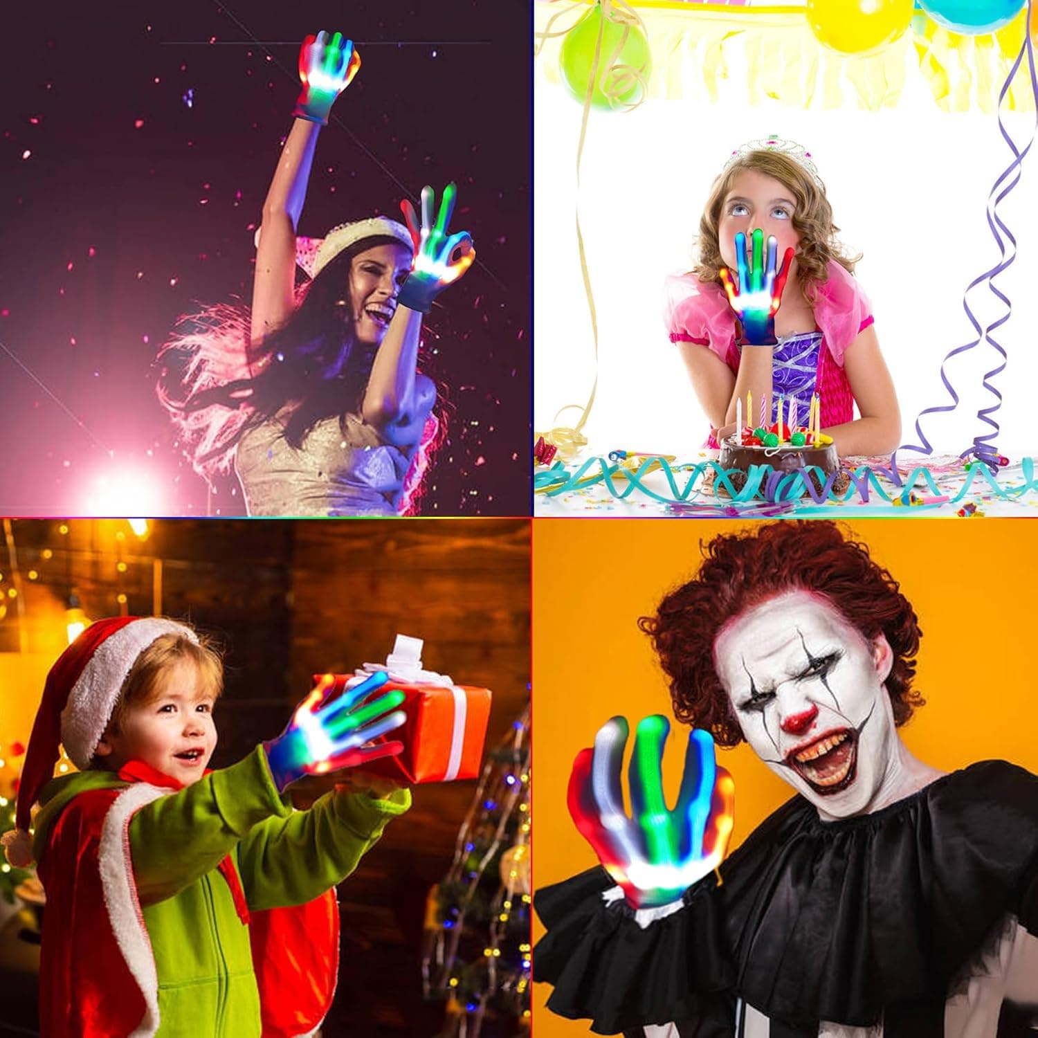 Toys for Ages 8-13 LED Gloves Toys for Boys Age 8-10 Light Up Gloves, Light Up for Kids Birthday Easter Gift Cool Fun Toys for 8-13 Year Old Colorful Medium Size: Ages 7-12 Years - Image 6