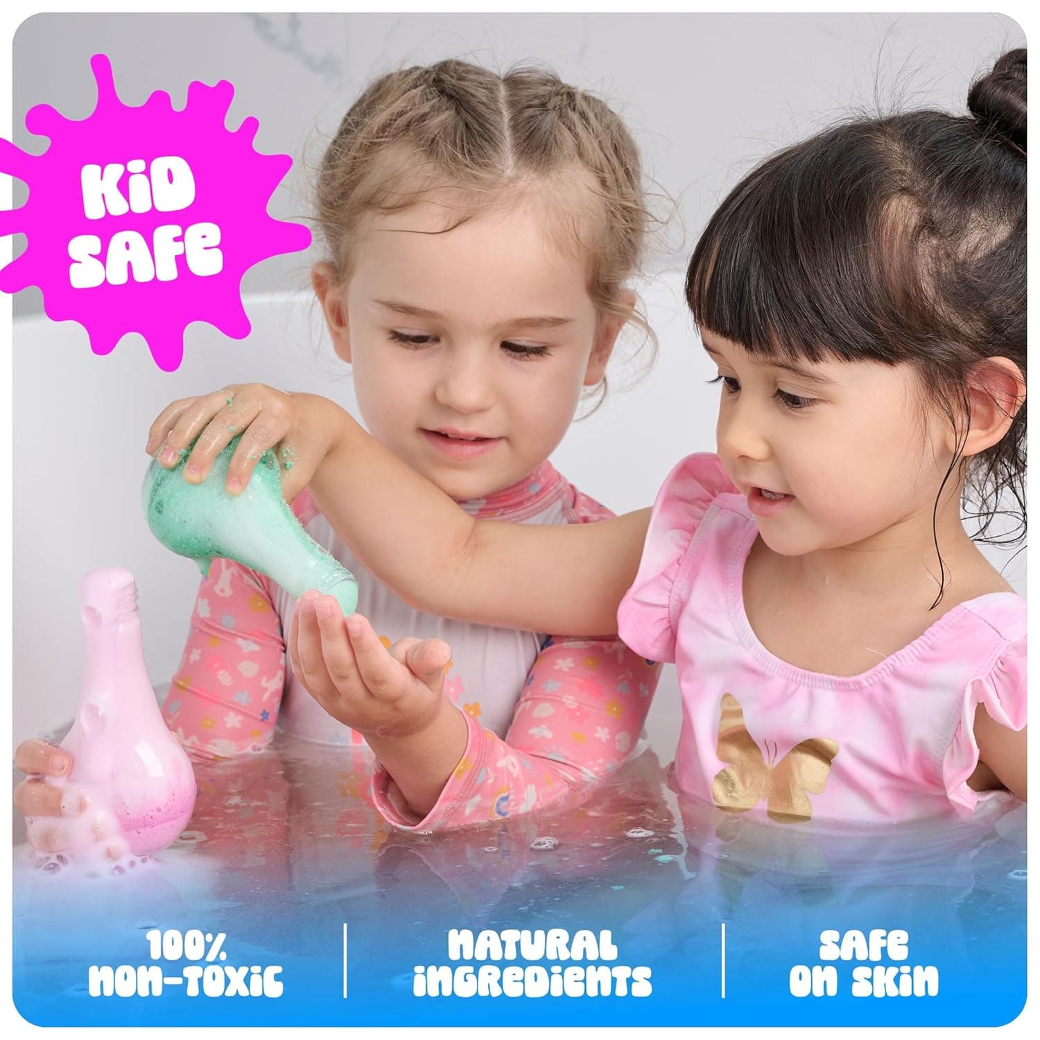 Tubby Tots Bath Potion Kits for Kids - 6 Pk - Bath Bombs for Kids - Toddler Bubble Foam Colors Fizzies - Bathtub Toys for Kid Ages 4-8 Years Old - Science Soap Potions Kit Age 3 4 5 6 7 8 - Non Toxic - Image 4
