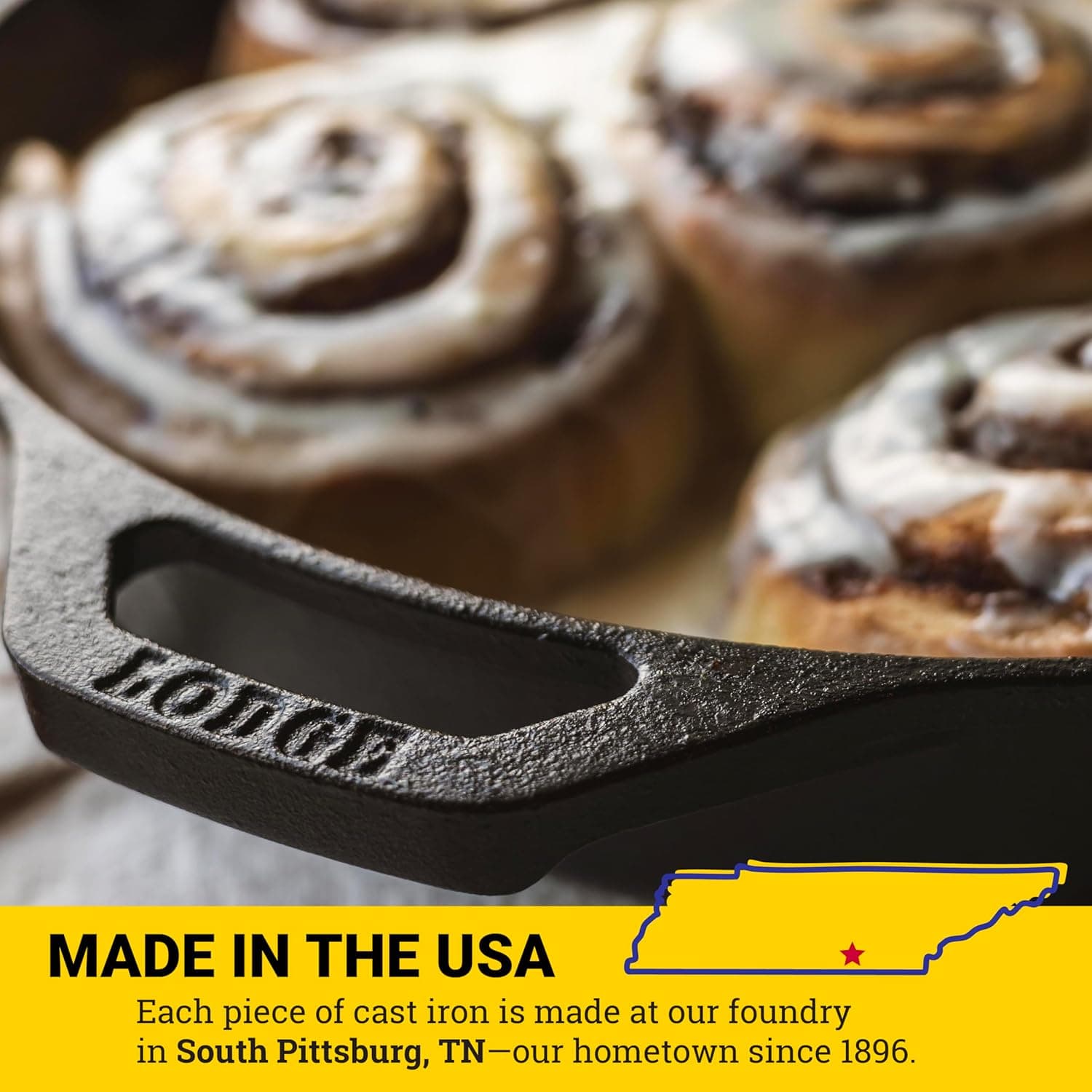 Lodge 10.25 Inch Cast Iron Skillet – Pre-Seasoned Frying Pan with Teardrop Handle – Oven, Stovetop, Grill & Campfire Use – Made in USA – Durable, Non-Toxic, Even-Heating Cookware – Black 1 Count - Image 9