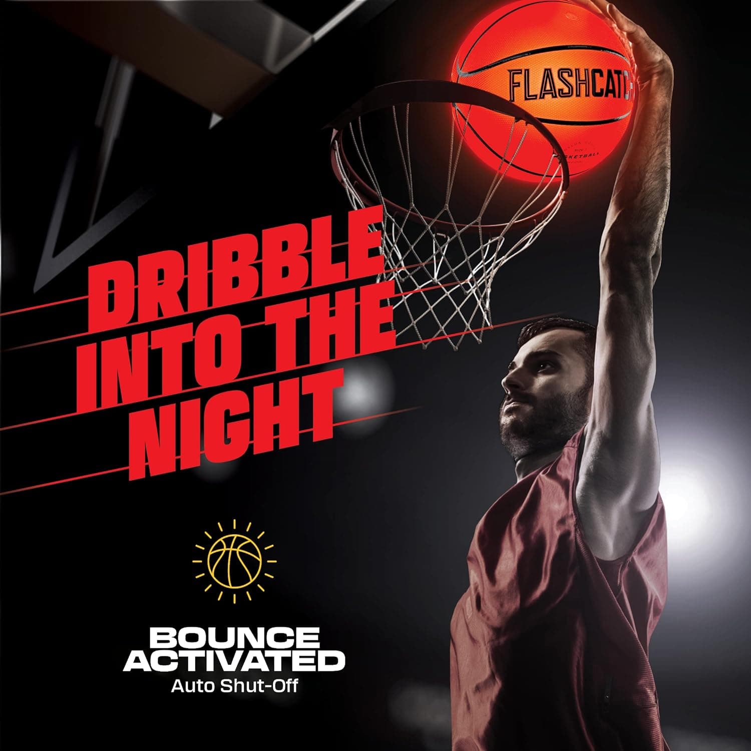 Light Up Basketball - Glow in The Dark - Sports Gear Accessories Gifts for Boys 8-15+ Year Old - Kids Teens Gift Birthday Ideas - Teen Boy Toys Ages 8 9 10 11 12 13 14 15 Outdoor Teenager - Image 3