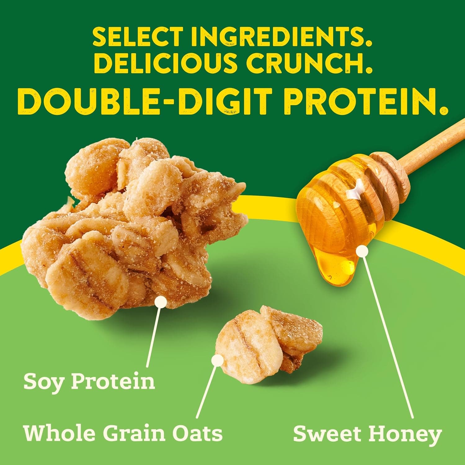 Amazon.com : Nature Valley Oats & Honey Protein Granola, Family Size, 17 oz | 50% More Than 11 oz Pouch, 13g Protein & 33g Whole Grain per Serving, Good Source of Fiber : Everything Else - Image 5