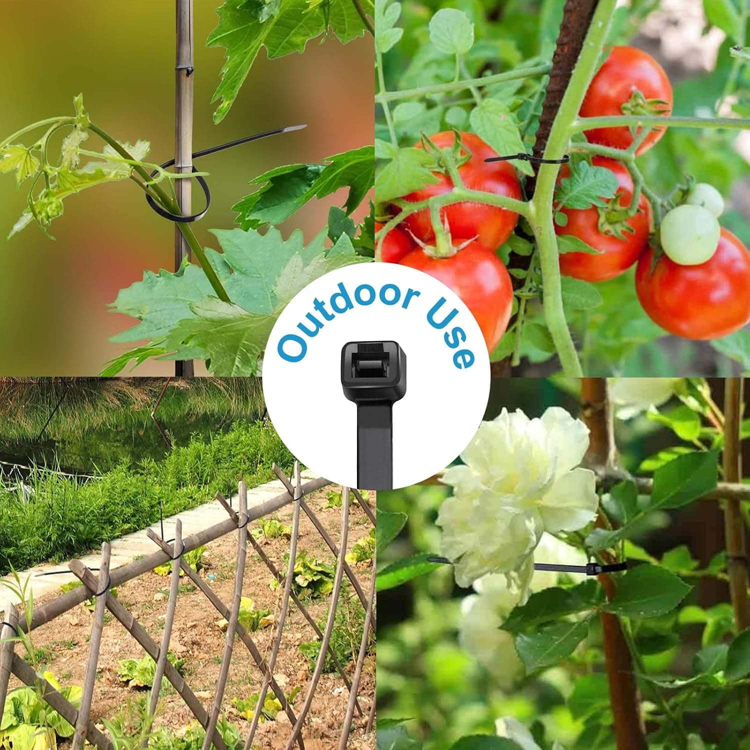 Zip Ties 8 inch (100 Pack), 40lbs Tensile Strength, Black Cable Ties, Wire Ties for indoor and outdoor use, by Skalon 8" 100 Pack - Image 7