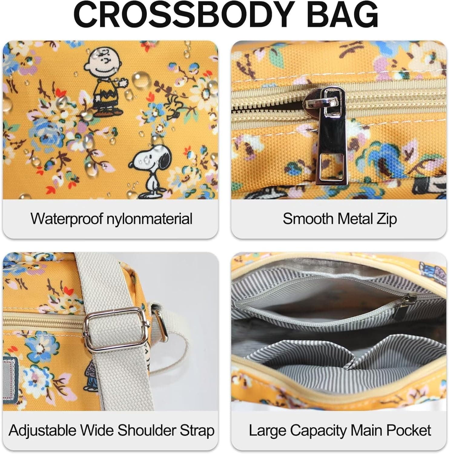 Cross body Bags for Women Lightweight Mini Crossbody Bags Everyday Bag Small Purses Travel Shoulder Bag Ladies Handbags Yellow - Image 6