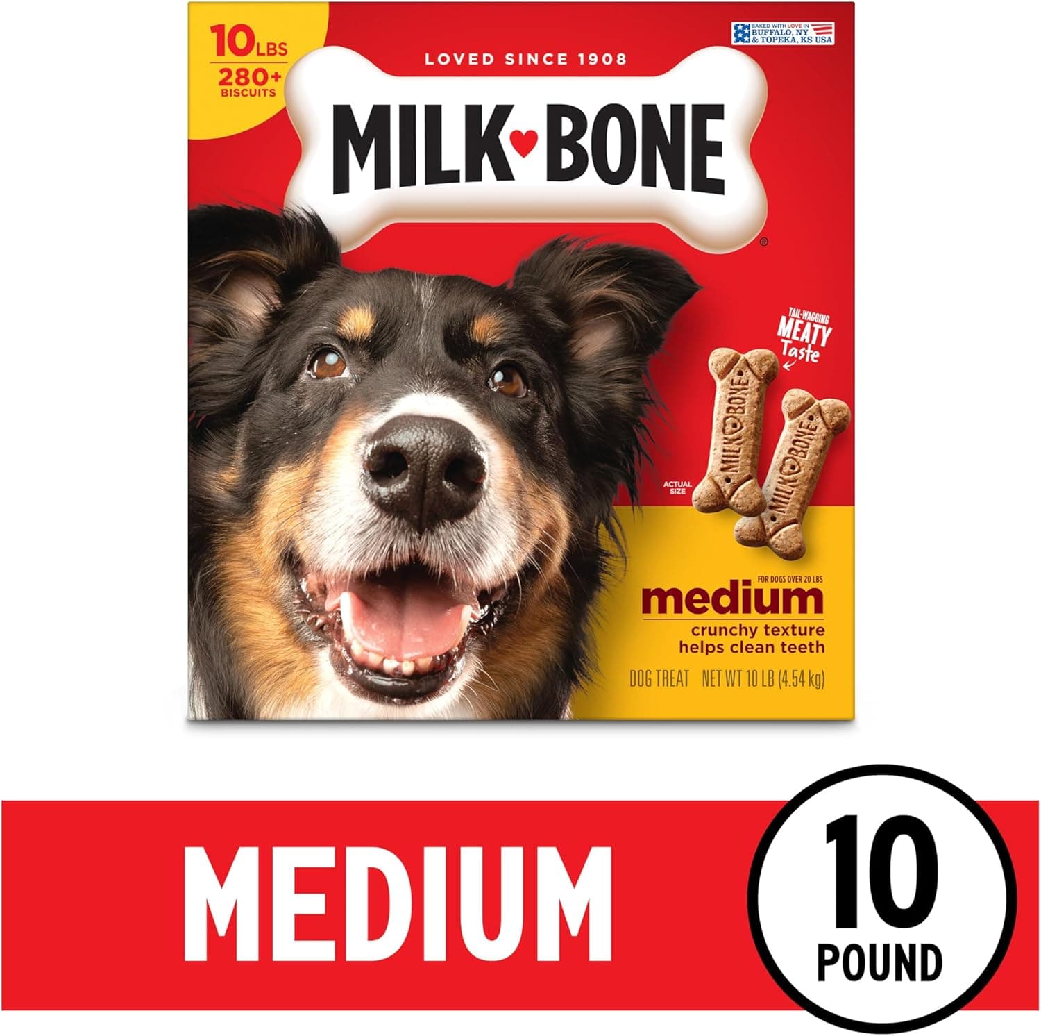 Milk-Bone Original Dog Treats Biscuits for Medium Dogs, 10 Pound Medium 10 Pound (Pack of 1) - Image 3