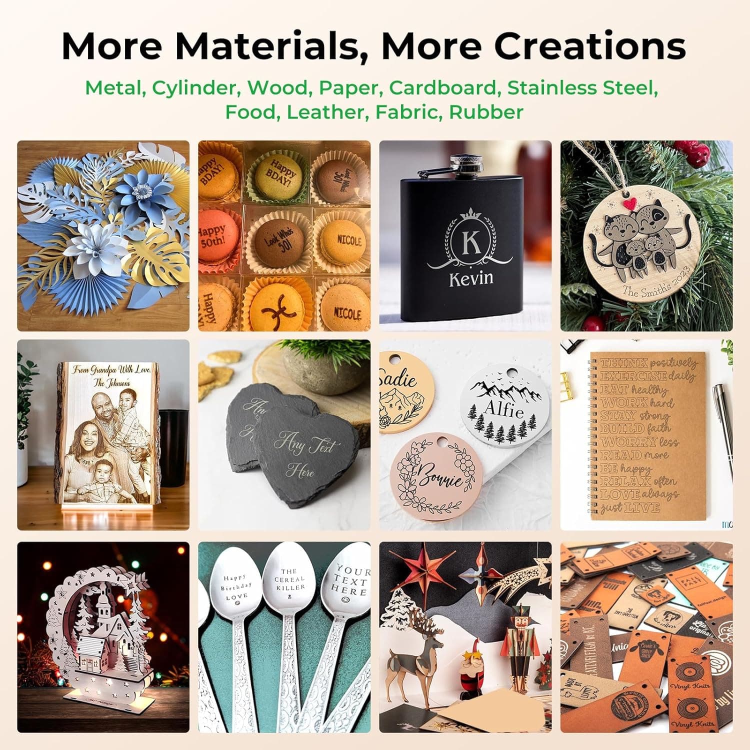 Creality Falcon 5W Laser Engraver Machine, 72w High Precision 0.06mm Laser Cutter and Engraving Machine for Wood Leather Acrylic Glass, 10000mm/min, Offline Usage, Working Area 400 * 415mm Falcon-5W - Image 7