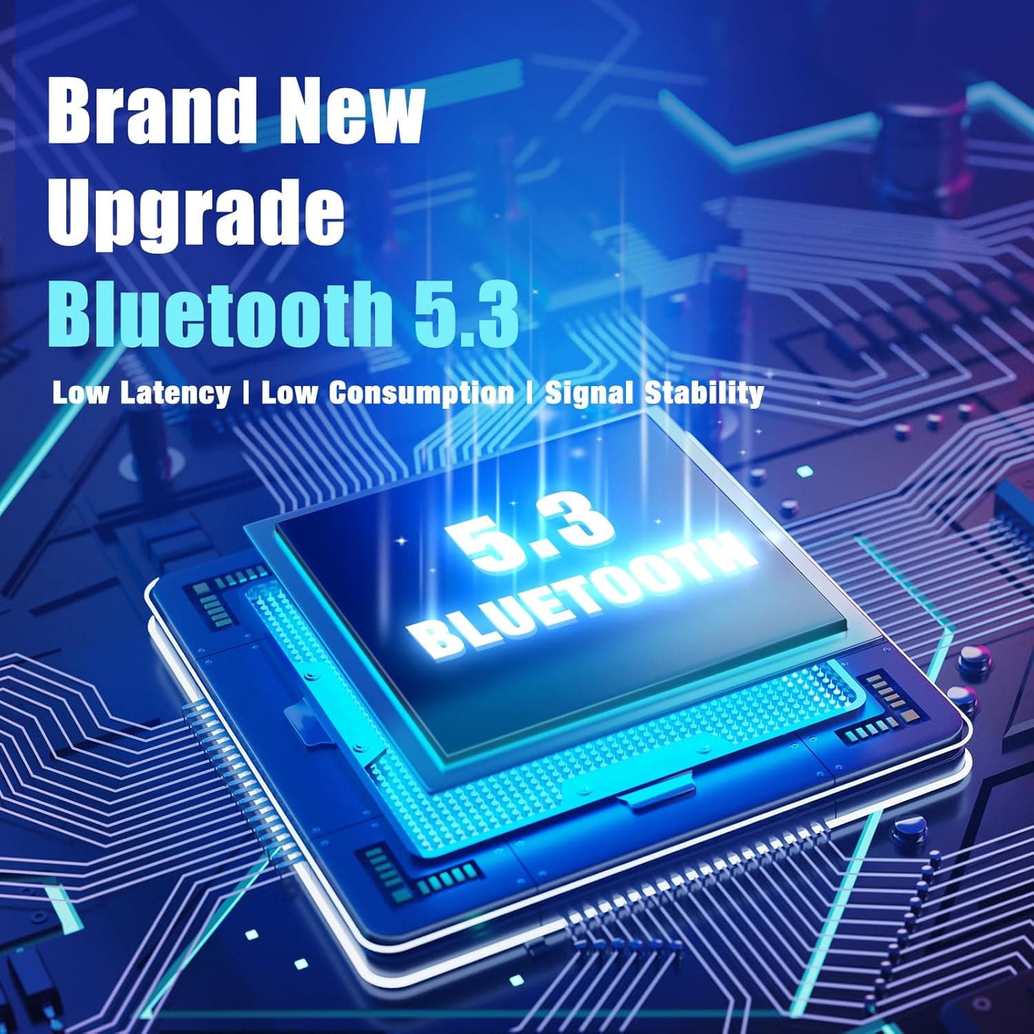 BERIBES Bluetooth Headphones Over Ear, 65H Playtime and 6 EQ Music Modes Wireless Headphones with Microphone, HiFi Stereo Foldable Lightweight Headset, Deep Bass for Home Office Cellphone PC Ect. - Image 7