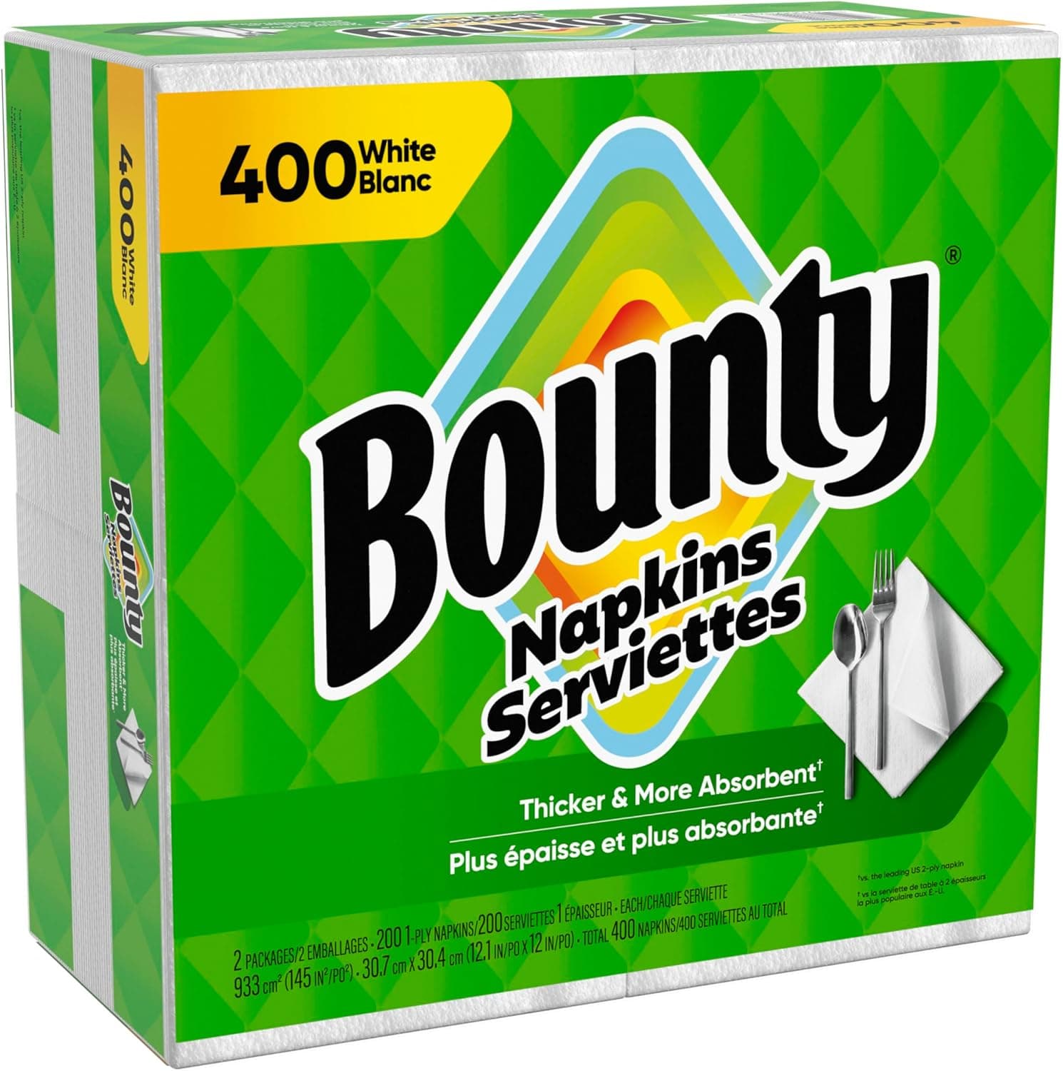 Bounty Paper Napkins, White, 400 Count 400 Count White - Image 10