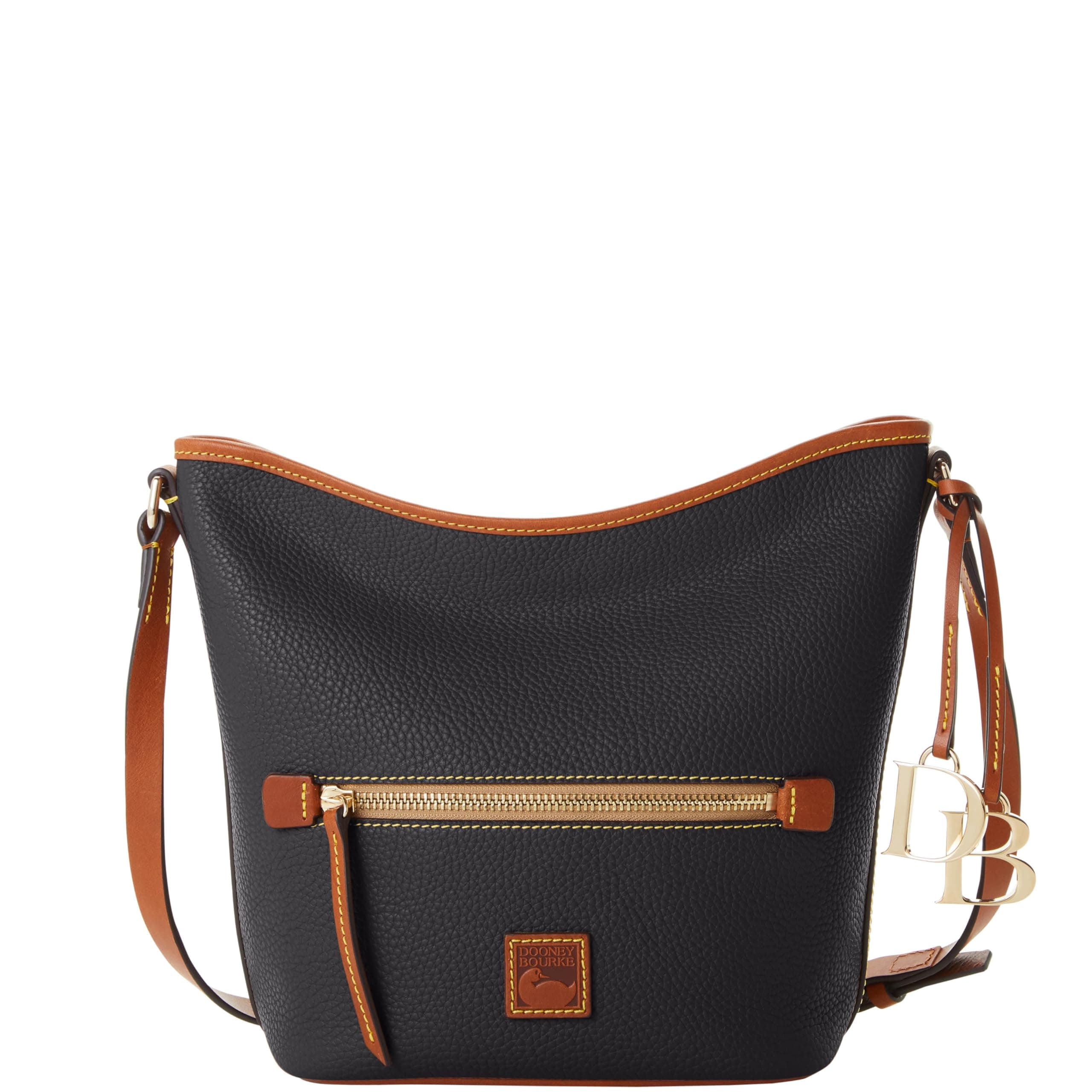 Dooney & Bourke Handbag, Pebble Grain Zip Sac Black
