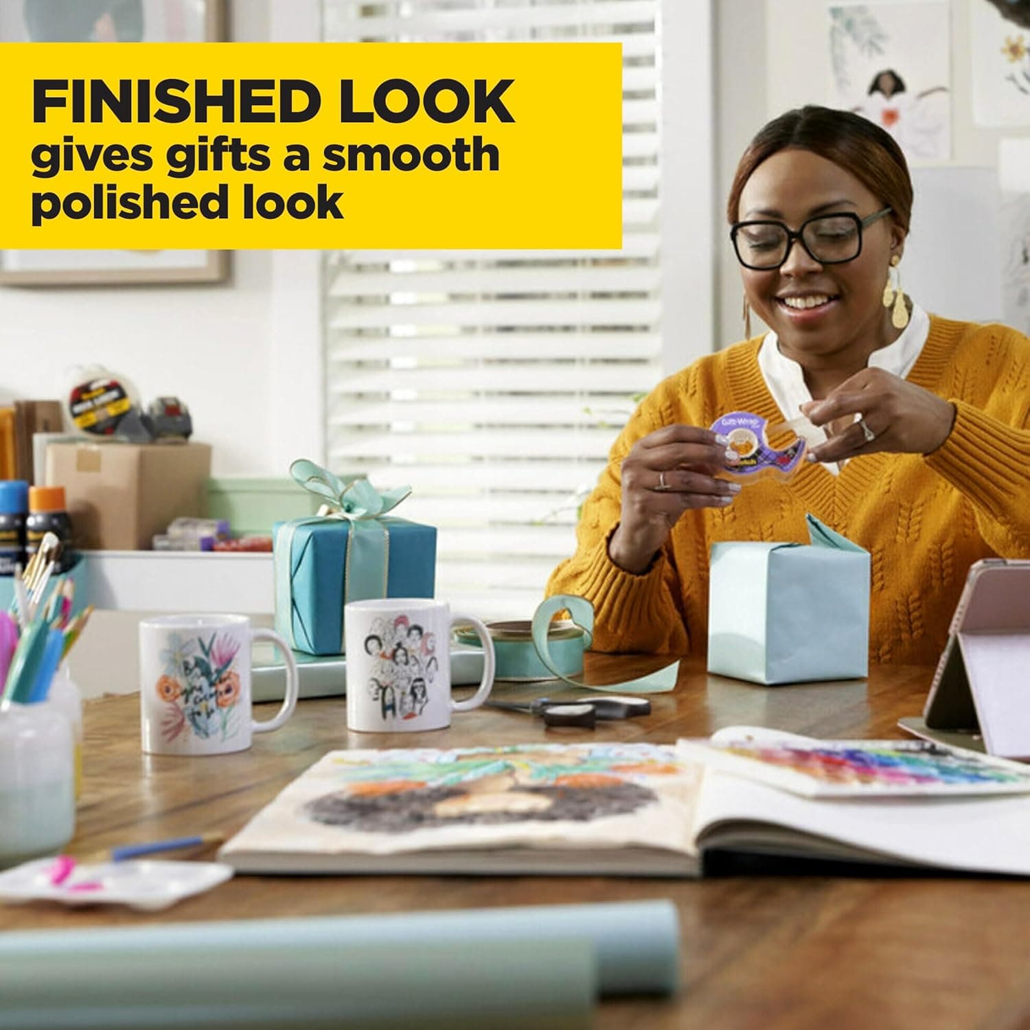 Scotch Gift Wrap Tape, Invisible, 0.75 in. x 650 in., 6 Dispensers/Pack 6-Rolls - Image 5