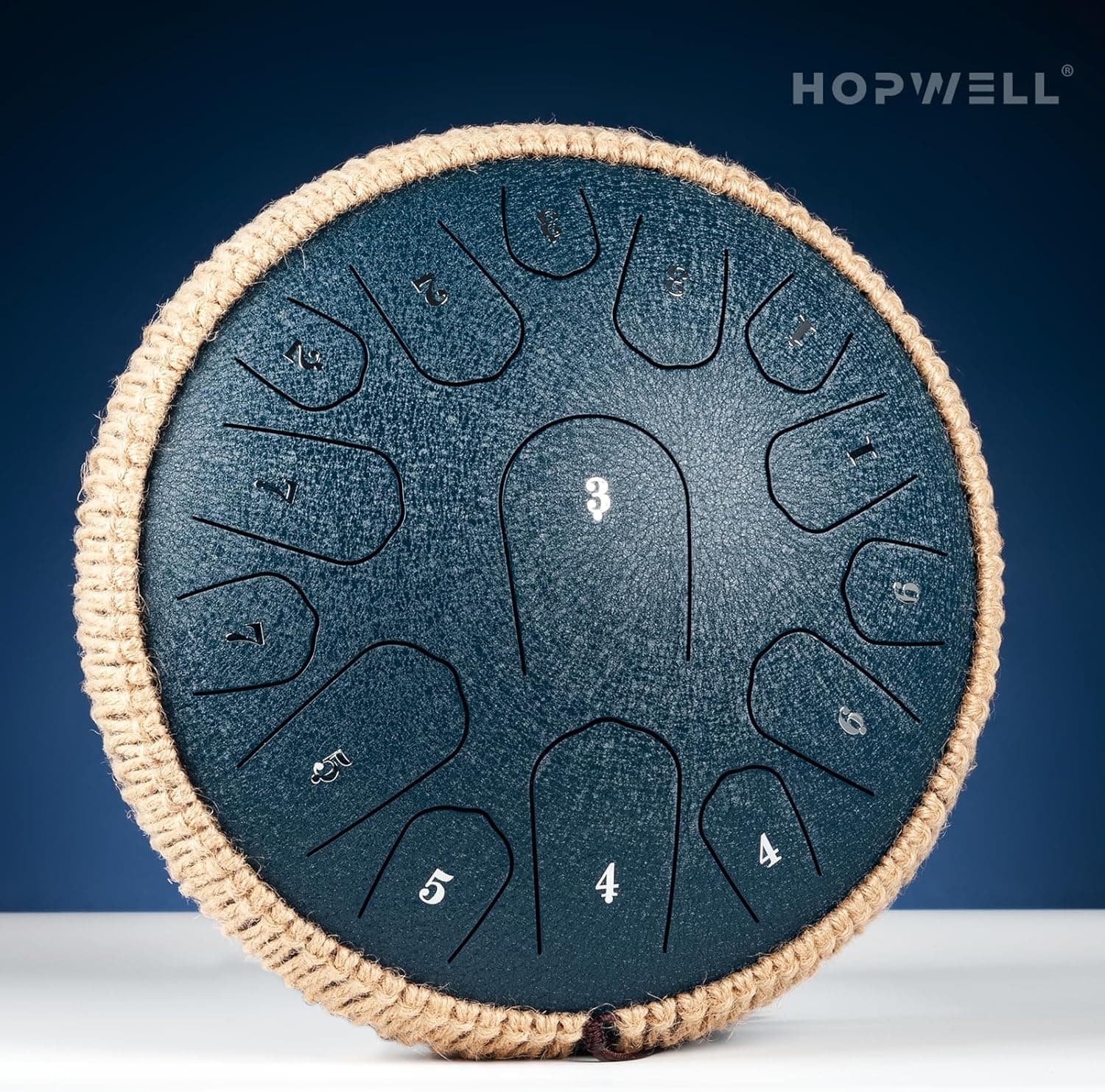 Steel Tongue Drum - 13 Inches 15 Notes Tongue Drum - Hand Pan Drum with Music Book, Handpan Drums Mallets and Carry Bag, D Major (Navy Blue) 13 Inch 15 Note Navy Blue - Image 3