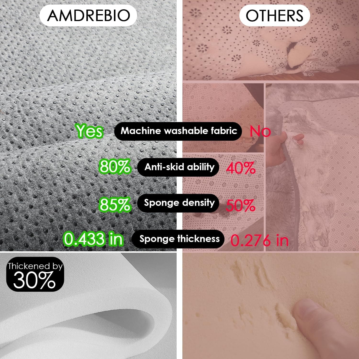 Amdrebio Light Pink Round Rug 4Ft for Girls Bedroom, Fluffy Circle Area Rugs for Kids Room Decor Aesthetic, Cute Shag Fuzzy Carpet for Nursery, Preppy Dorm, Classroom, Playroom, Teen, Baby, Washable 4' (Round) Pink - Image 9