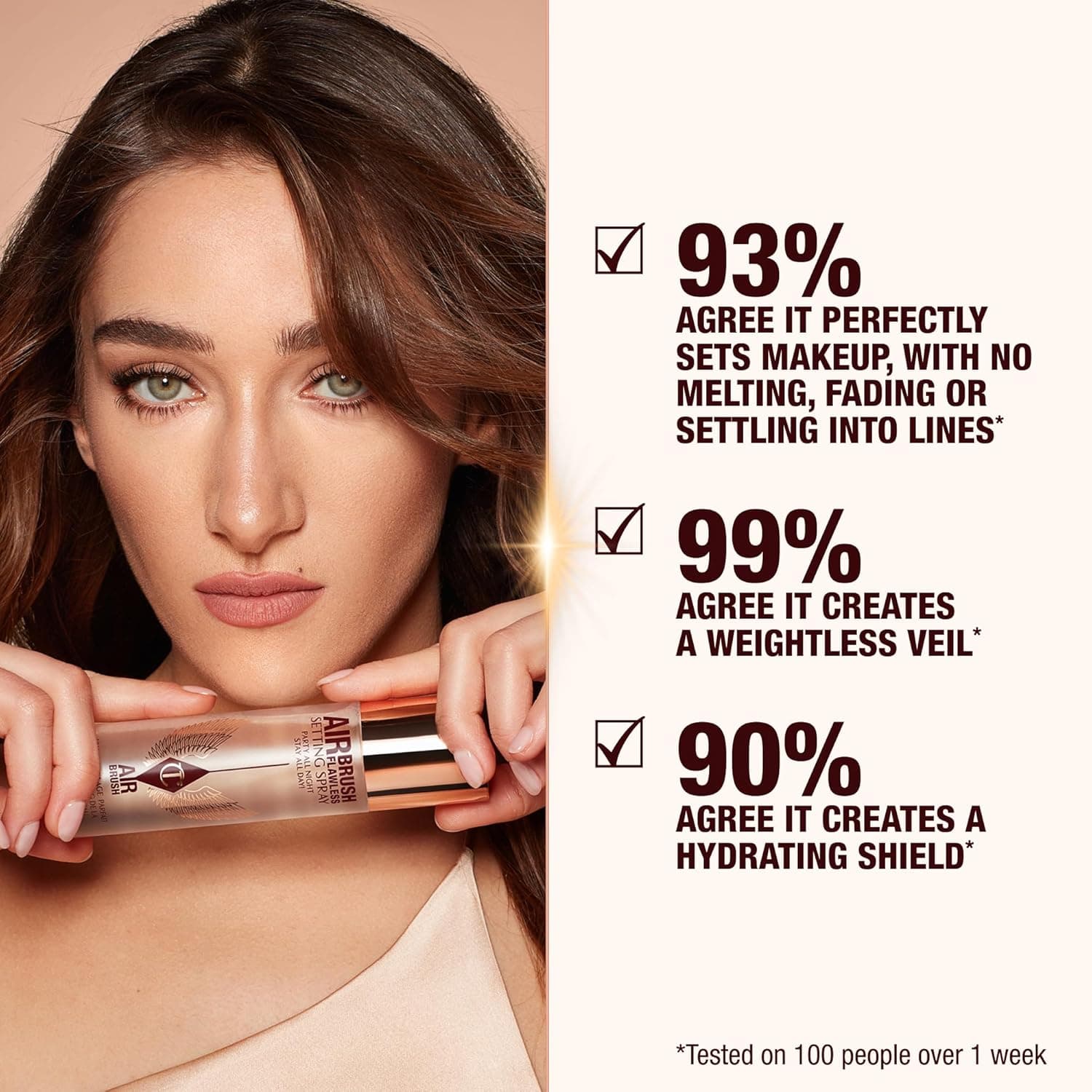 Charlotte Tilbury Airbrush Flawless Setting Spray - Ultra-Fine Hydrating Mist to Prime & Set Face Makeup For Up to 16Hr - Soothes, Blurs Pores & Calms Skin 3.38 Fl Oz (Pack of 1) - Image 4