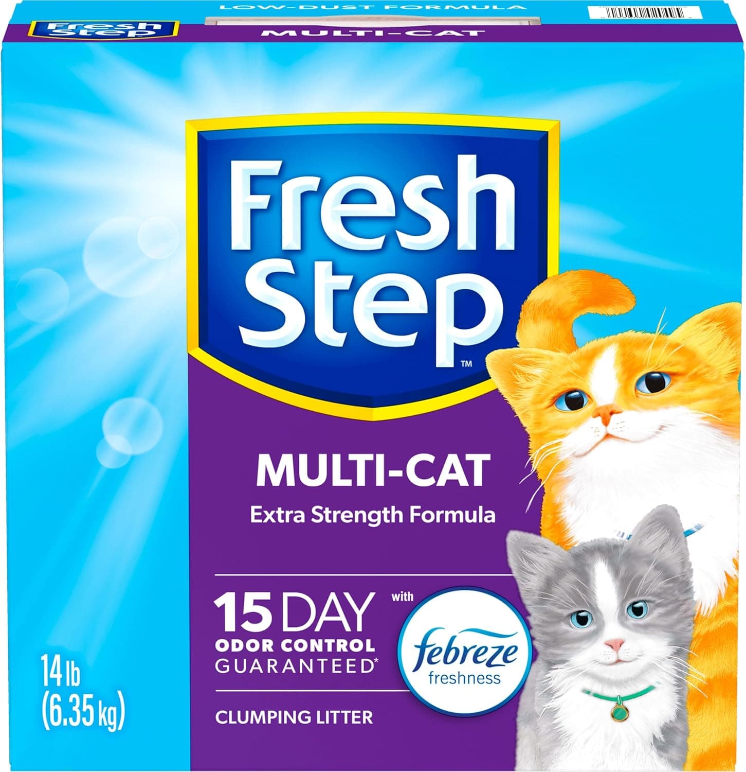 Fresh Step Clumping Cat Litter, Multi-Cat, Long Lasting Odor Control Kitty Litter with Activated Charcoal, Low Dust Formula, 14 lb Multi-Cat 14 lb - Image 13