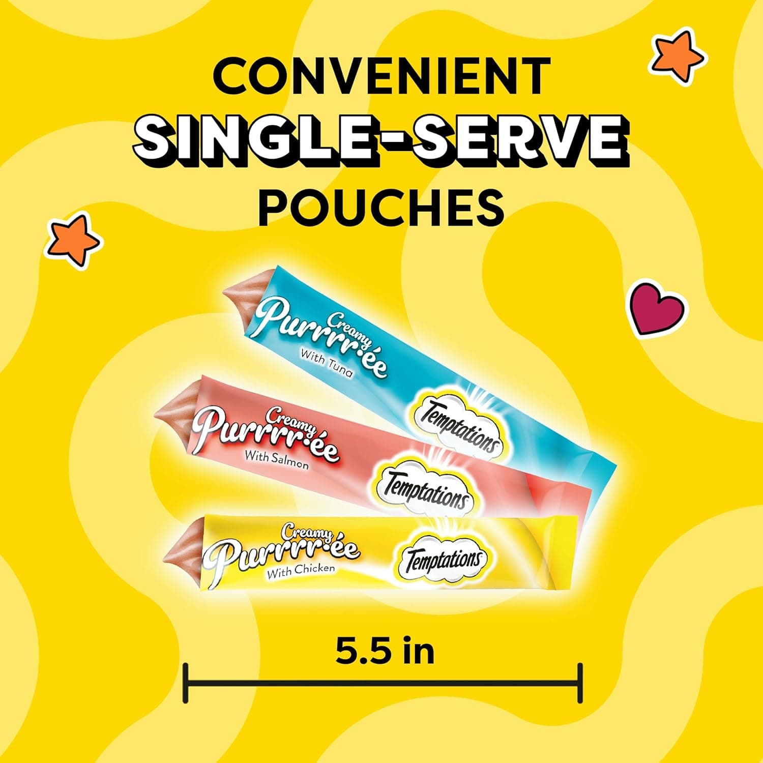 Temptations Creamy Puree Variety Pack of Squeezable Cat Treats, 0.42 oz. Tubes, 24 Count Chicken, Salmon, & Tuna Variety Pack 24 Count (Pack of 1) - Image 11