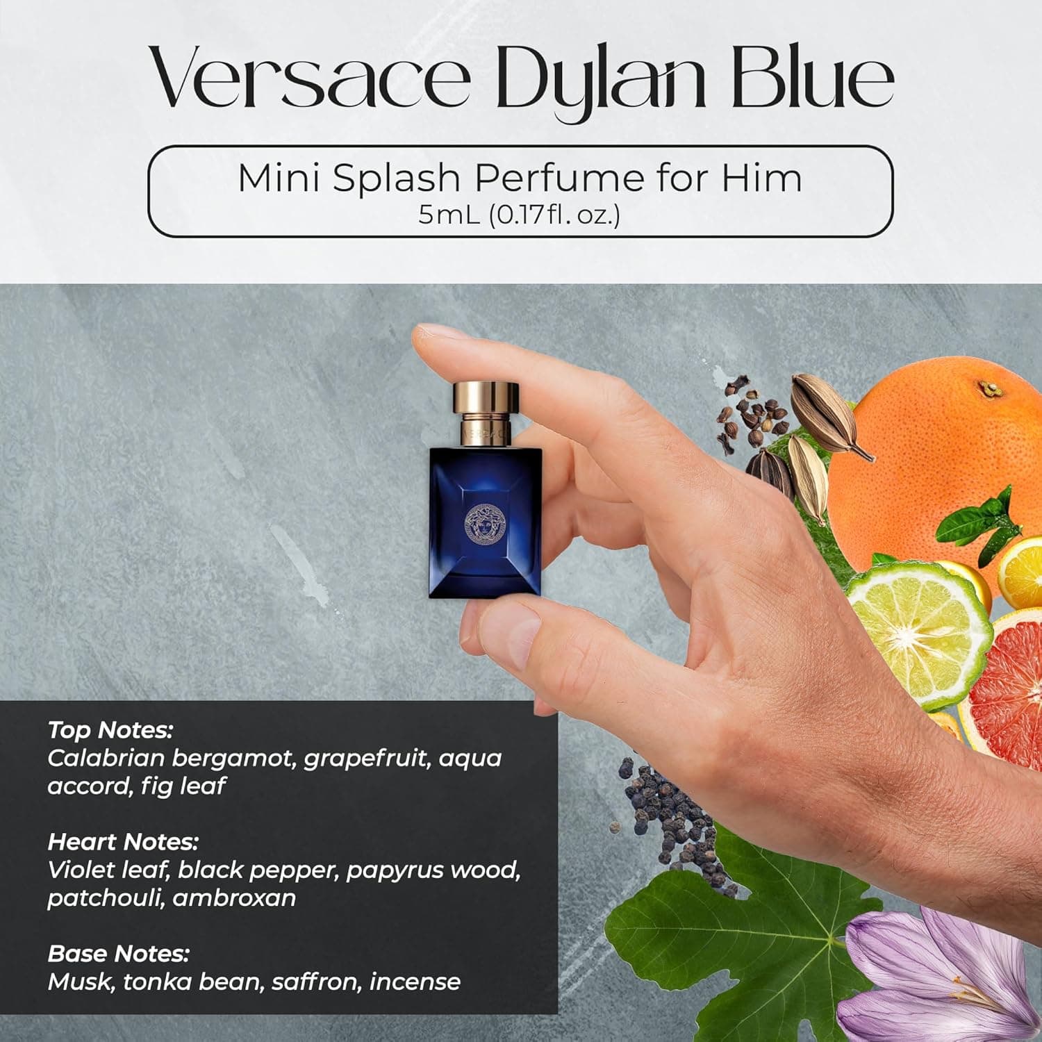 Versace Cologne for Men Set of 4 Mini Eros, Pour Homme, Dylan Blue, Eau Fraiche Perfume for Men Fragrance Sampler Set - Designer Mens Cologne Samples (4 Count, 0.17 oz) Eros, Pour Homme, Dylan Blue, Eau Fraiche 0.17 Fl Oz (Pack of 4) - Image 4