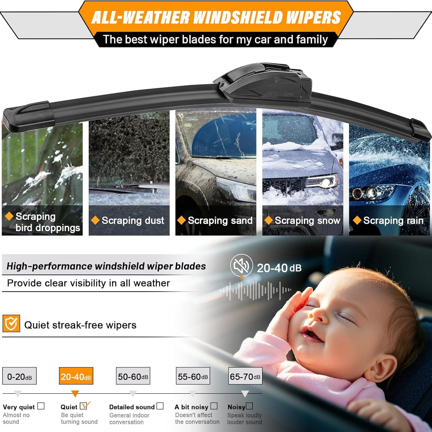 AUTOBOO 26"+16" Limpiaparabrisas con 12" Hoja de Limpiaparabrisas Trasera de Reemplazo para Toyota RAV4 2019 2020 2021 2022 2023 2024, Mazda 5 2015 2014 2013 2012 2011 2010-2006 - Calidad Original de Fábrica (Paquete de 3) 26"+16"/12" - Image 5