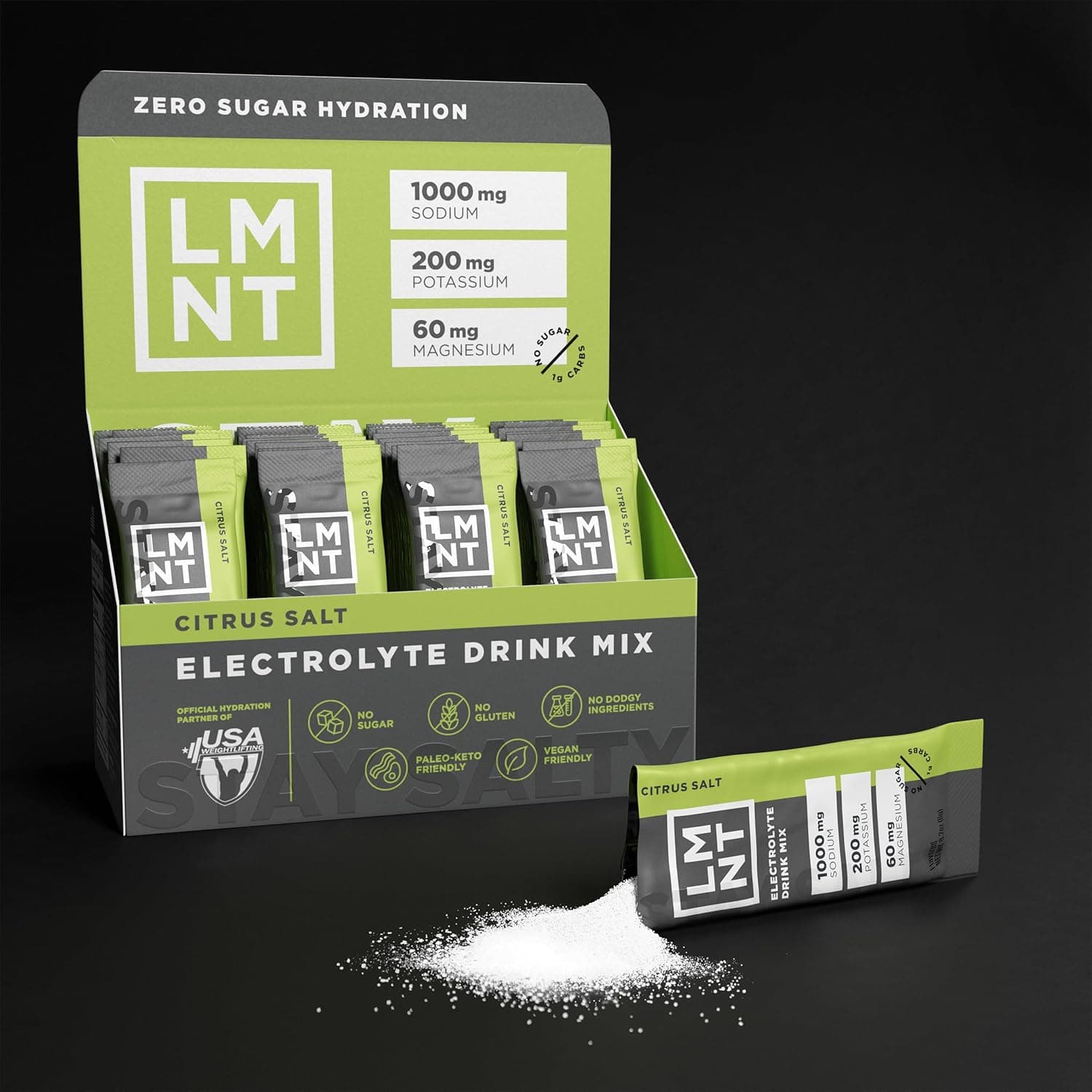 LMNT Zero Sugar Electrolytes - Citrus Salt | Drink Mix | 30-Count Citrus Salt 30 Count - Image 5