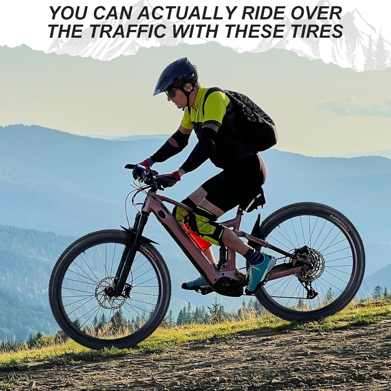 Hapleby 2PCS Premium Folding Bike Tires 26x1.95 Inch (50-559mm), Replacement Mountain Bike Tires 60 TPI Puncture-Resistant, Came with 2PCS Tire levers - Image 7