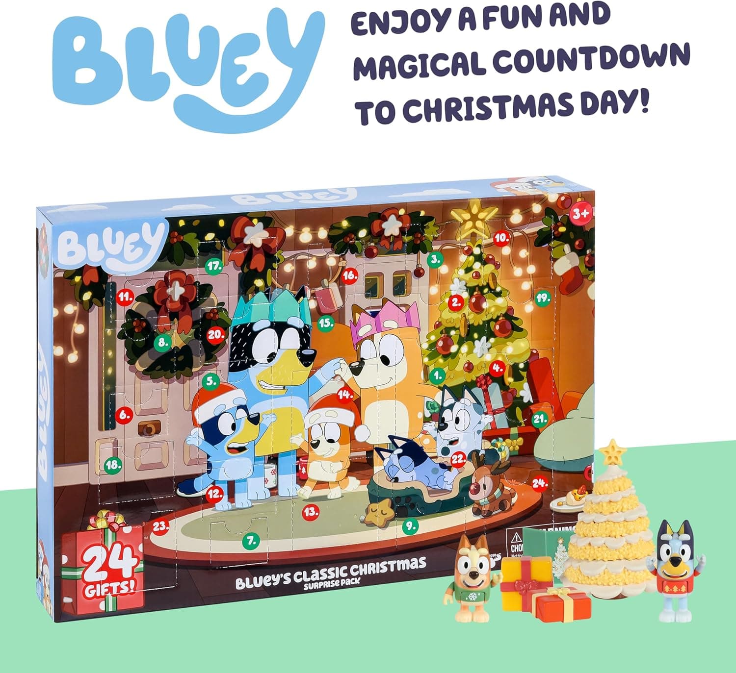 Bluey Toys for Girls and Boys, 24 Days of Surprises, Kids Advent Calendar w/Accessories, Stickers & Mini Christmas Tree Advent Calendar - Amazon Exclusive - Image 7