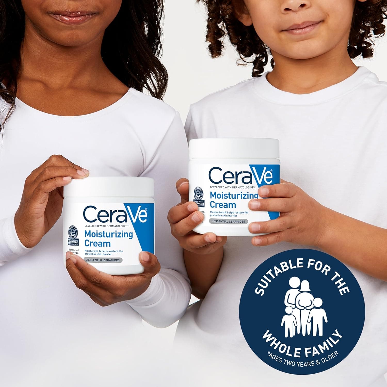 CeraVe Moisturizing Cream, Body and Face Moisturizer for Dry Skin, Body Cream with Hyaluronic Acid and Ceramides, Daily Moisturizer, Oil-Free, Fragrance Free, Non-Comedogenic, 19 Ounce 19 Ounce (Pack of 1) - Image 6