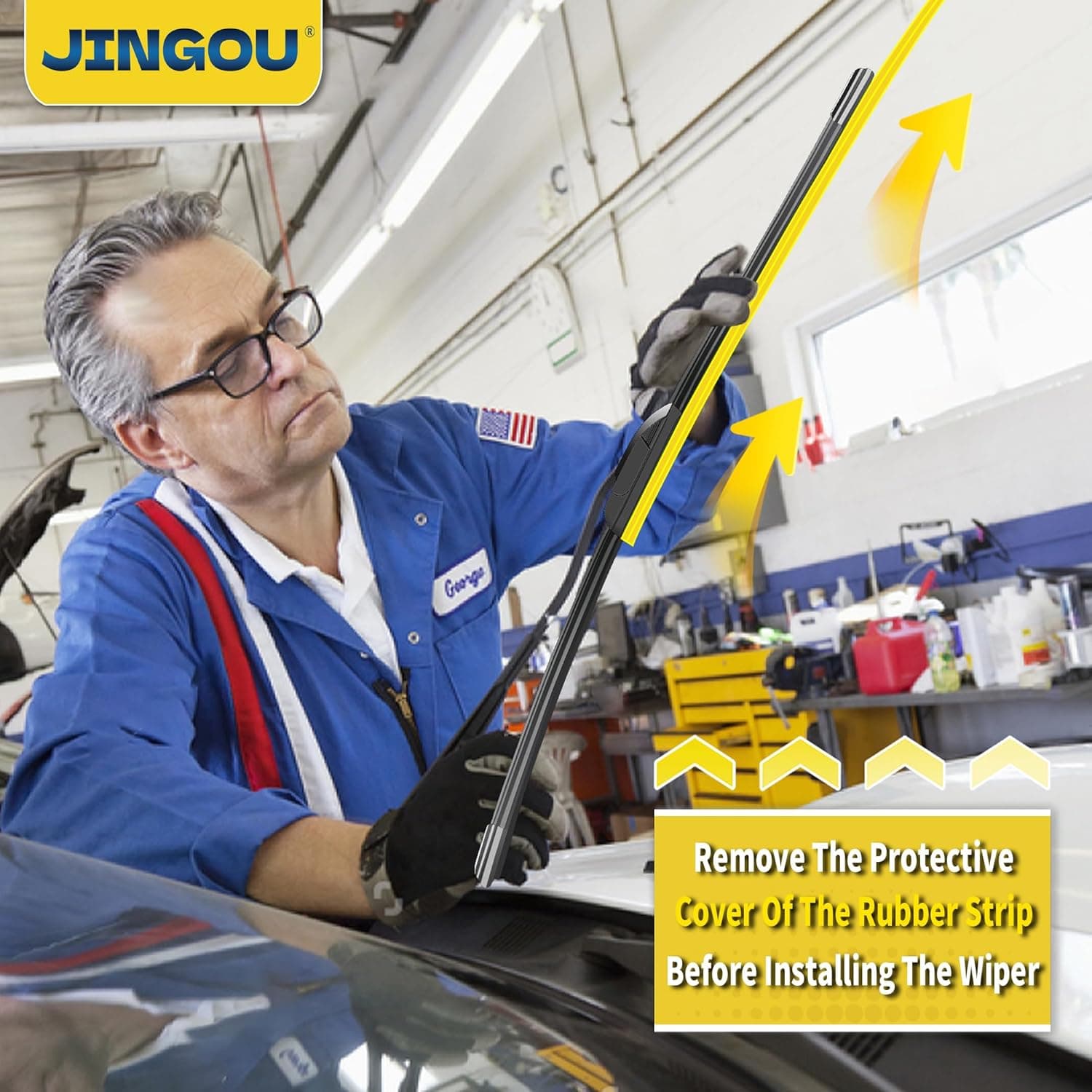 26" + 16" Front Windshield Wiper Blades Compatible with 2009-2018 Toyota Corolla/2013-2021 Toyota RAV4 OEM QUALITY Premium All-Season Automotive Replacement Wipers (Pack of 2) 26"+16" - Image 7