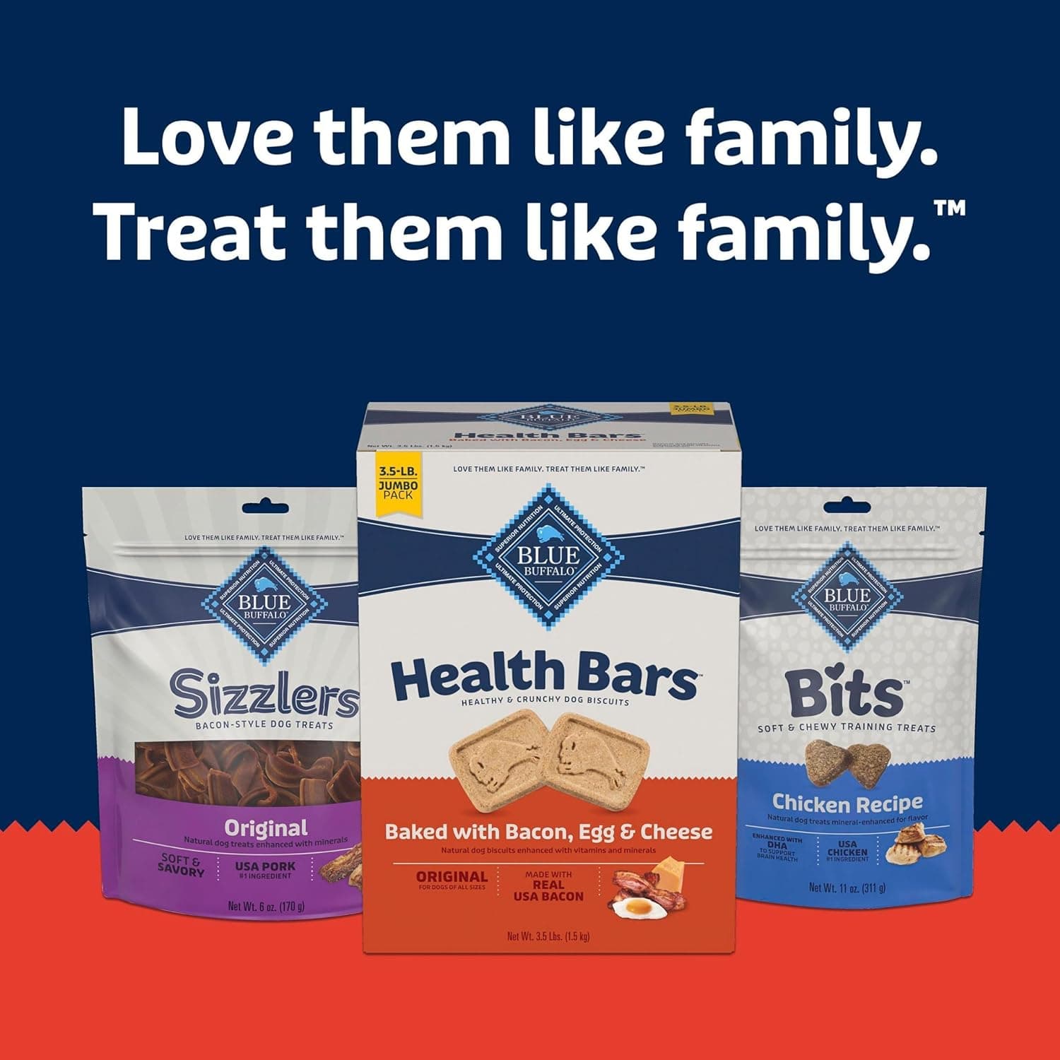 Blue Buffalo Health Bars Crunchy Dog Biscuits, Oven-Baked with Natural Ingredients, Bacon, Egg & Cheese, 3.5-lbs Box Bacon, Egg & Cheese 56 Ounce - Image 8