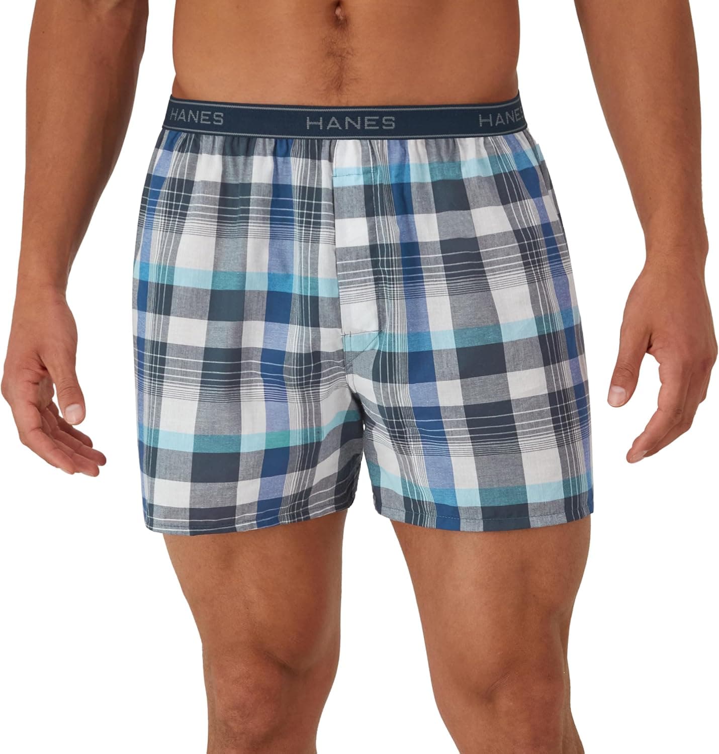 Hanes Men's Underwear Boxers Pack, Cool & Breathable Cotton Underwear, Moisture-Wicking Boxers for Men 6 Assorted - 6 Pack Large - Image 4