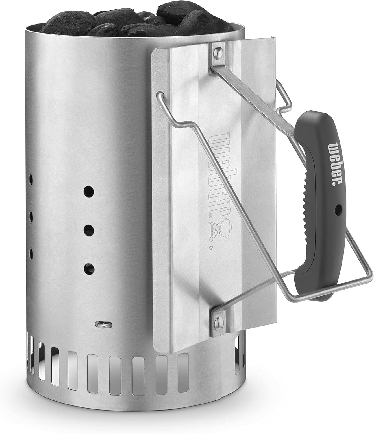 Weber Rapidfire Chimney Starter, Standard, Silver Chimney Only Standard - Image 2