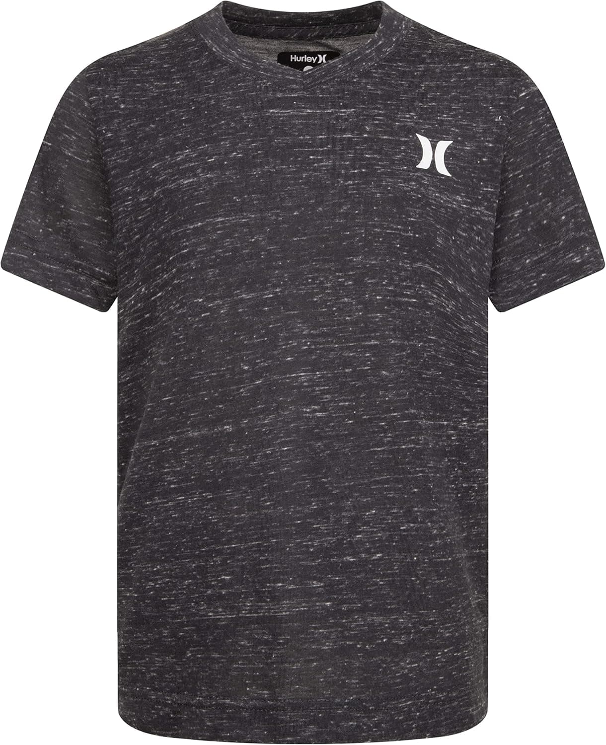 Hurley Boys Soft Basic Cloud Slub T-Shirt Small Carbon V-neck - Image 2
