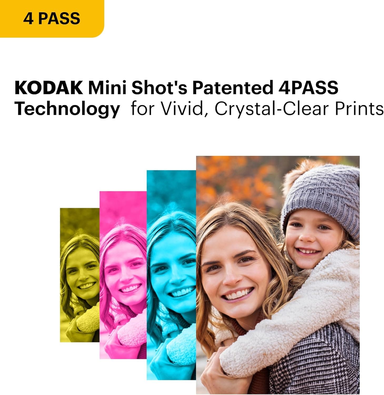 KODAK Mini Shot 2 Retro 4PASS 2-in-1 Instant Digital Camera and Photo Printer (2.1x3.4 inches) Initial 8 Sheets + 30 Sheets Bundle, White White 2x3 Camera + 38 Sheets - Image 5
