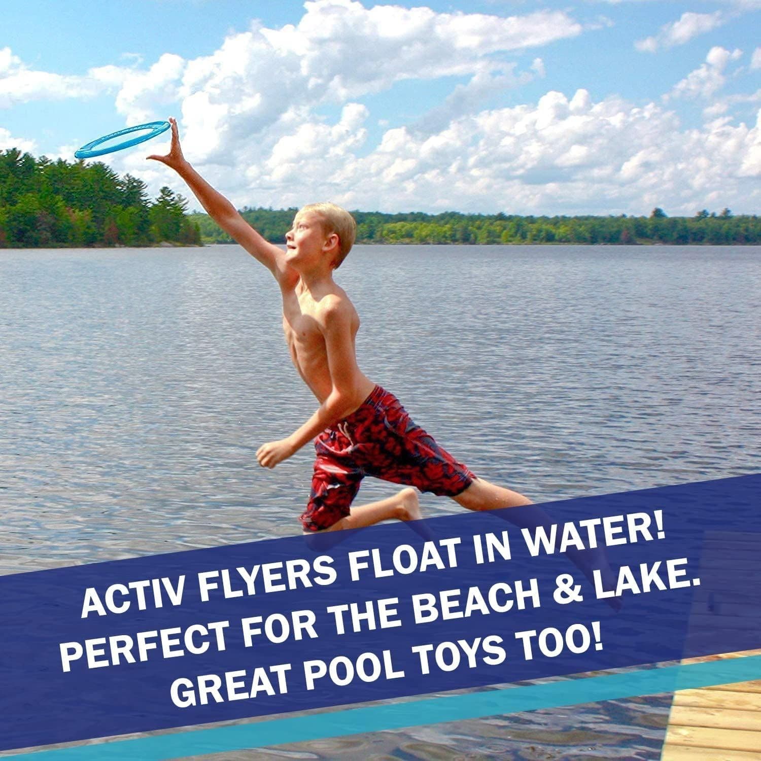 Activ Life Kid’s Flying Rings (2 Pack) They Fly Straight & Don’t Hurt, 80% Lighter Than Standard Rings - Replace Screen Time with Healthy Family Fun - Get Outside & Play Blue/Cyan - Image 5