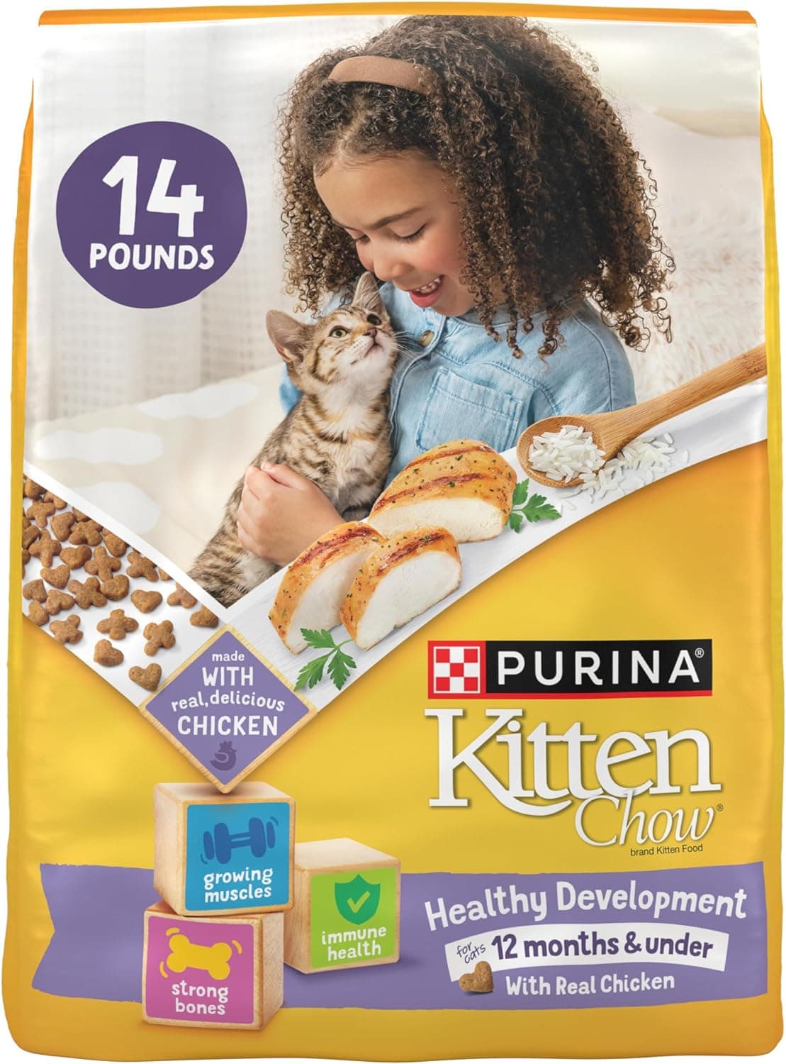 Purina Kitten Chow Dry Cat Food 14 Pound (Pack of 1) - Image 2