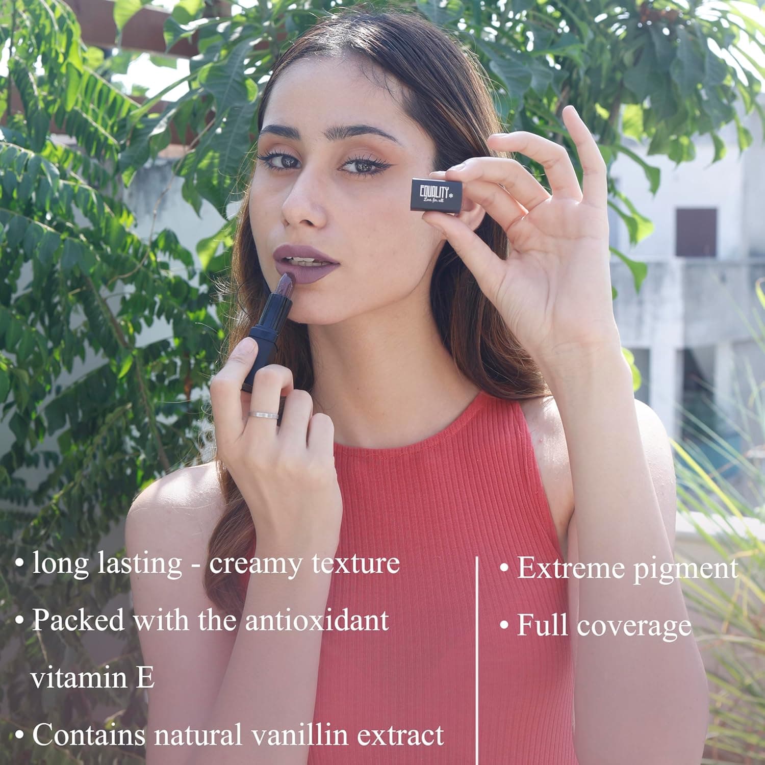 EQUALITY Xtreme Matte Lipstick | Liquid Lipstick Full Coverage, Long‑Lasting Matte & Bold Pigmented Lipstick, Creamy Texture with VitaminE & Antioxidants, Halal Certified | 4g/0.14oz - Wasted - Image 4