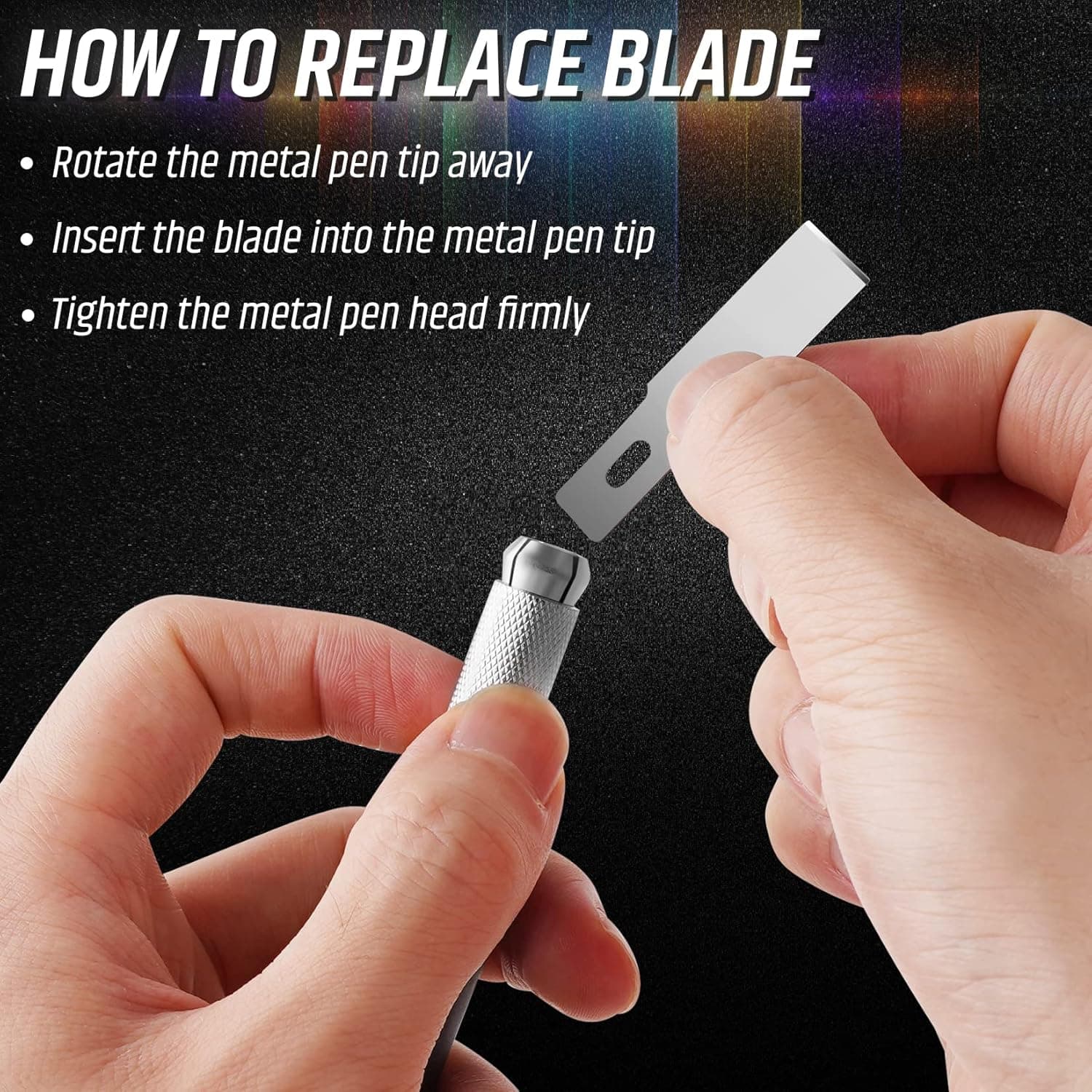 DIYSELF 16-Piece Craft Knife Set, Exacto Knife Set, 3-Piece Hobby Knife with 10-Piece Exacto Knife Blades, Precision Art Knife for Pumpkin Carving, Modeling, Exactly Knife, Pumpkin Carving Tools 16-Pack Yellow - Image 3