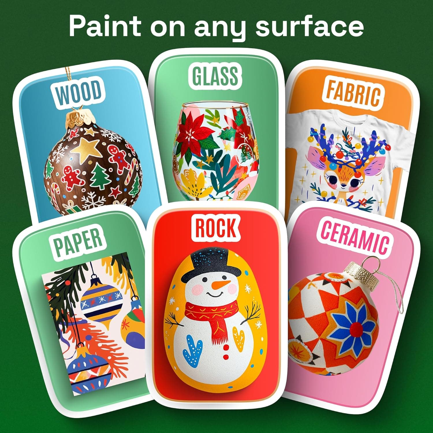 ARTISTRO 24 Acrylic Paint Markers for Rock, Fabric, Wood, Glass, Craft, Decoration - Dual-Tip Paint Pens - Stocking Stuffers, Christmas Gift Idea for Teens, Grandkids, Kids - Art Supplies 24 Multicolor - Image 5