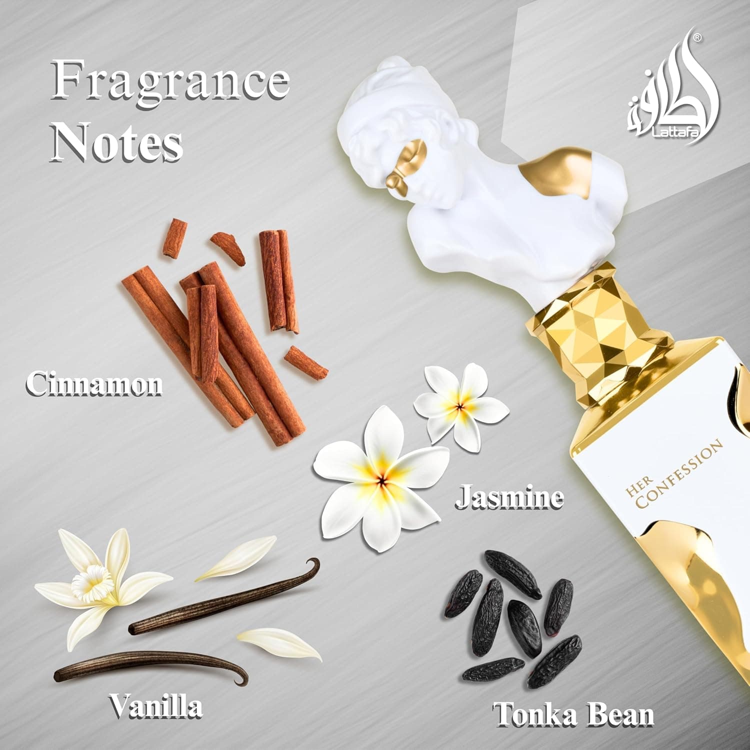 Lattafa Her Confession - Vanilla, Floral, Amber, Musk - Eau de Parfum Long-Lasting Fragrance for Women, 3.40 Ounce / 100 ml - Image 5