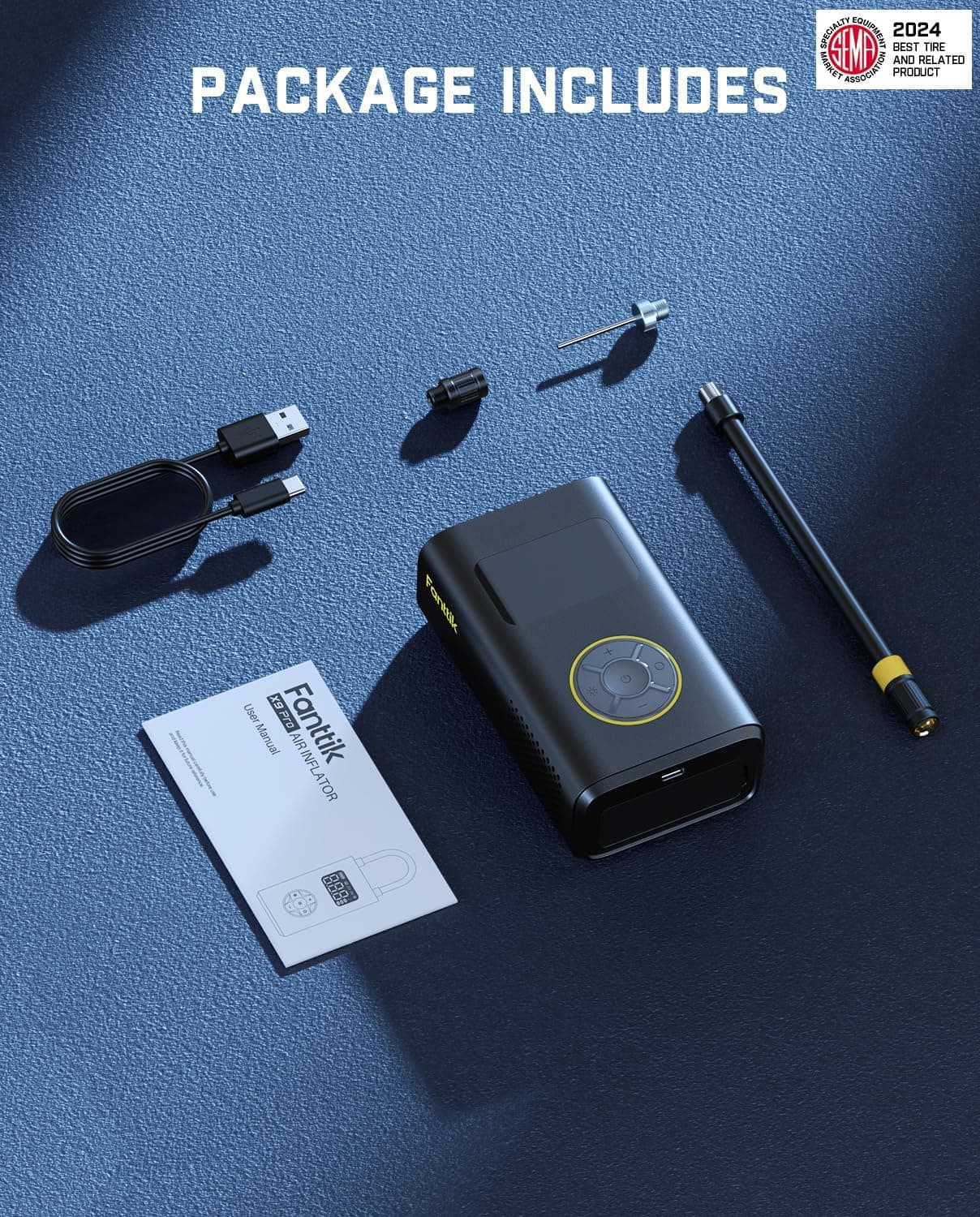 Fanttik X9 Pro Portable Tire Inflator for Compact Car, 1Min Fast Inflate Electric Bike Pump with Digital Tire Pressure Gauge, 150PSI Air Compressor for Electric Bikes, Motorcycle, Ball Black - Image 9