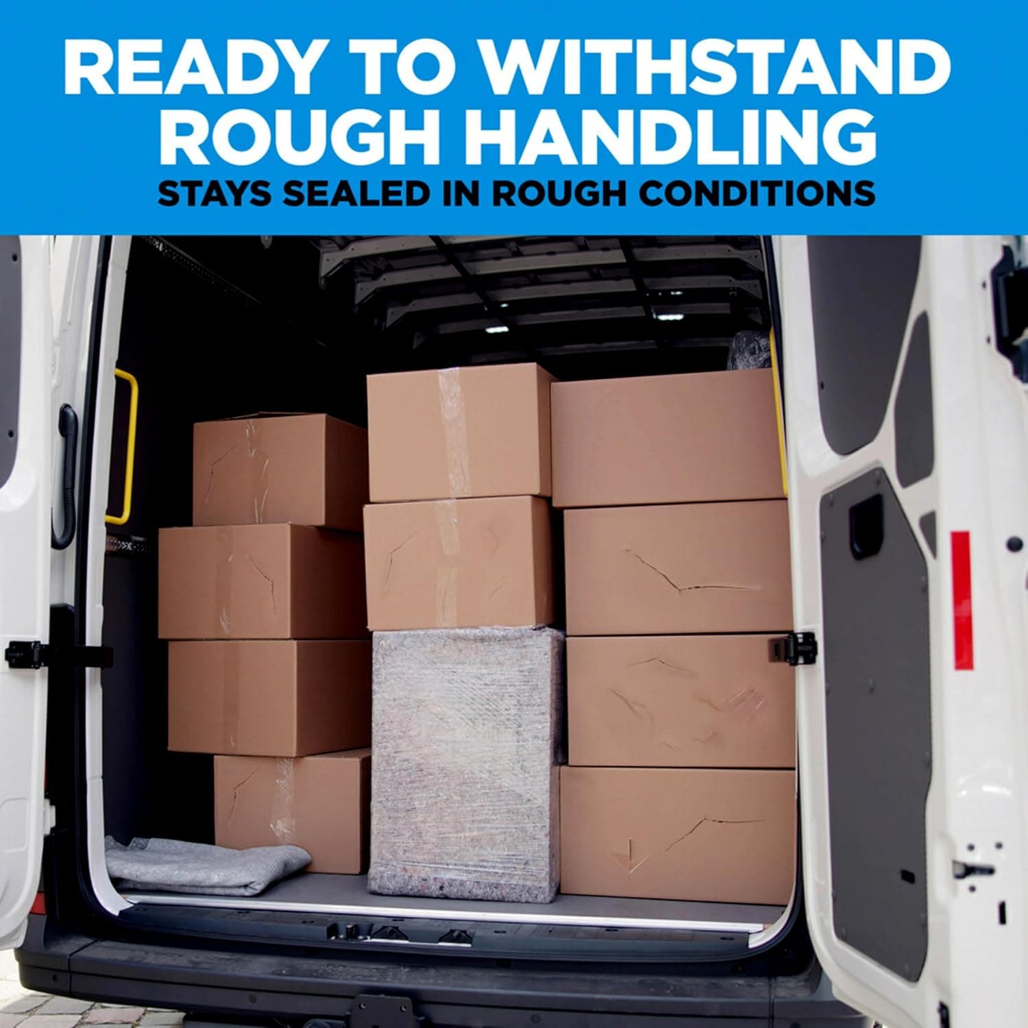 Scotch Heavy Duty Shipping Packaging Tape, 1.88" x 27.7 yd, Great for Packing, Shipping & Moving, Clear, 1 Dispensered Roll (142L) 1 1 Roll - Image 7