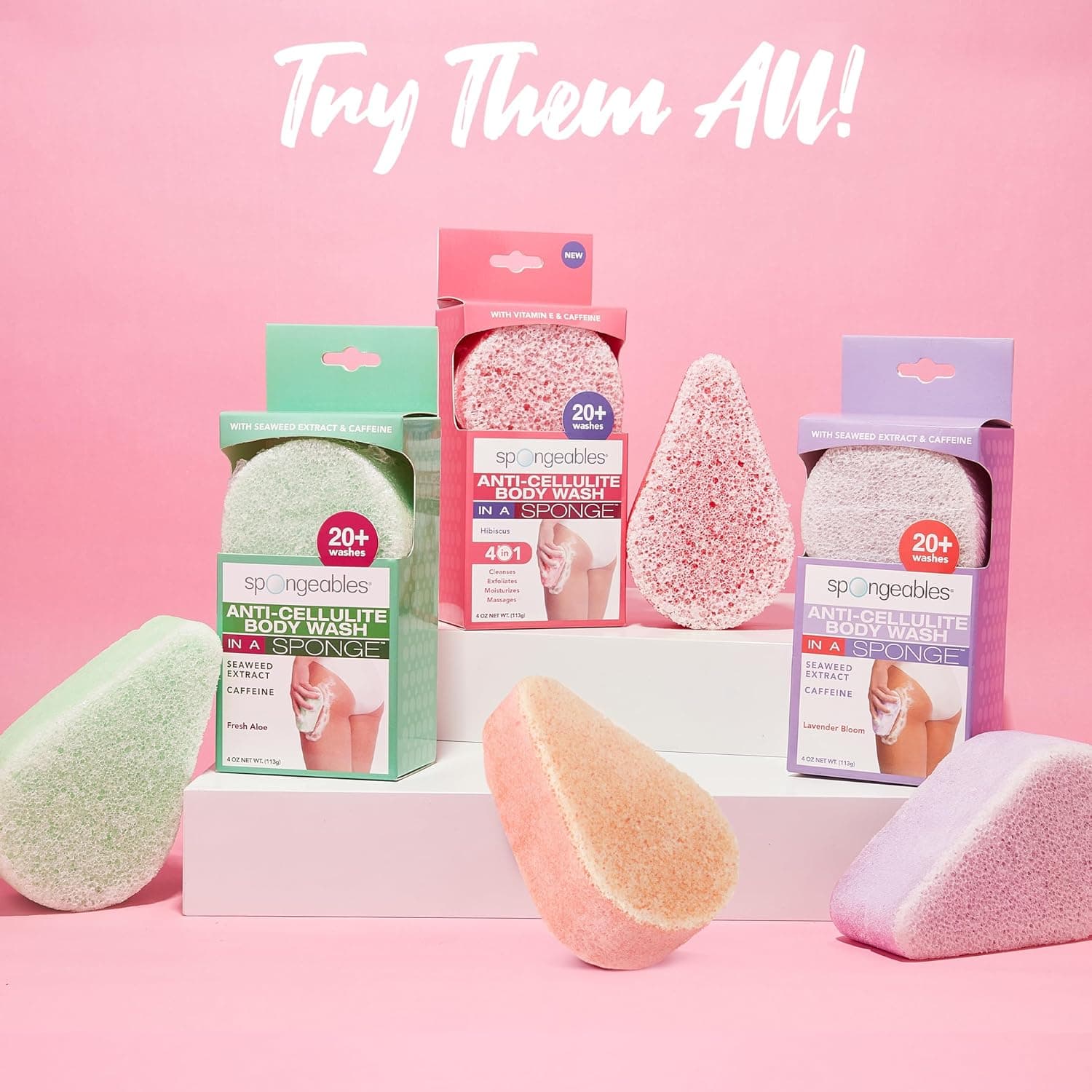 Spongeables Pedi Scrub Foot Exfoliating 20+ Wash Sponge Lavender Tea Tree Oil 1 Count (Pack of 1) - Image 6