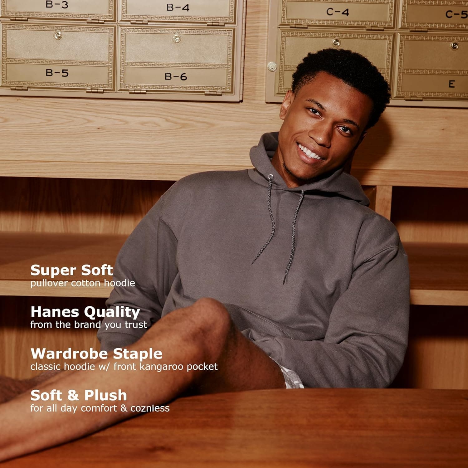 Hanes EcoSmart Hoodie, Midweight Fleece, Pullover Hooded Sweatshirt for Men X-Large Deep Red - Image 7