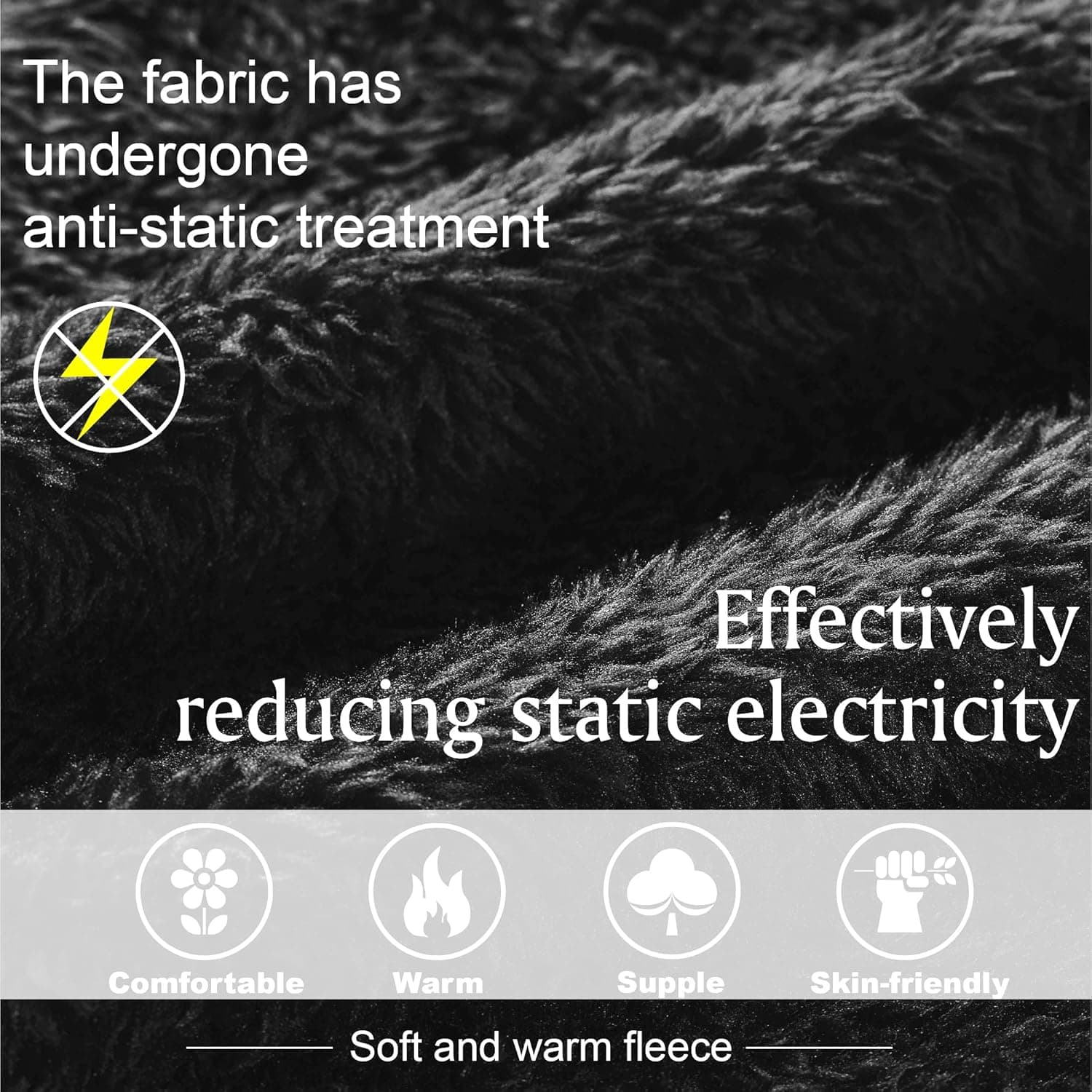 Inner Wish Women Hooded Plush Robe, Fleece Cozy Warm Bathrobe Small-Medium Black+burgundy - Image 5