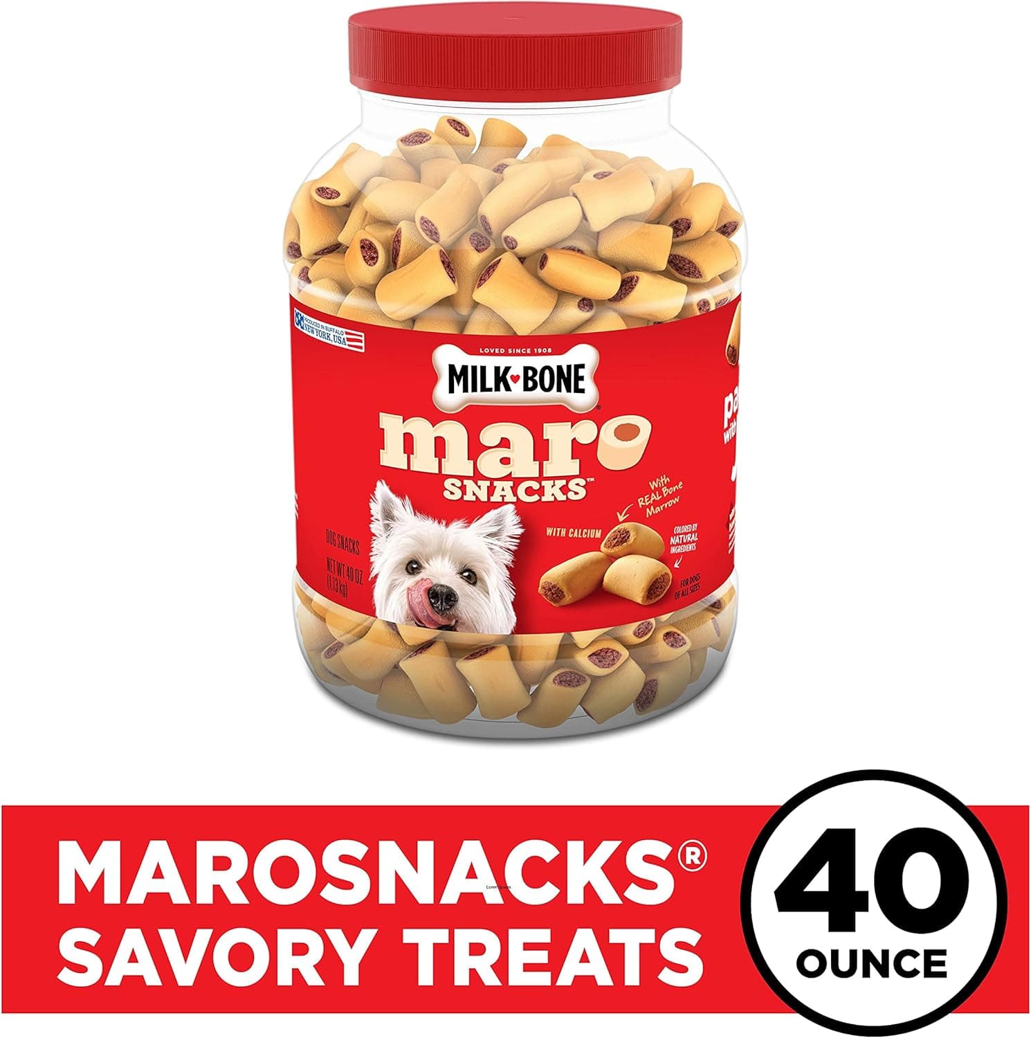 Milk-Bone MaroSnacks Small Dog Treats With Bone Marrow, 40 Ounce Container Beef 2.5 Pound (Pack of 1) - Image 3