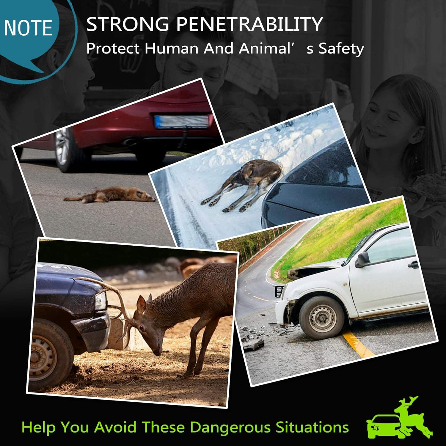 Elook 鹿警报哨子设备，汽车用，升级版丙烯酸双面胶，迷你尺寸，2个装（专利） - Image 5