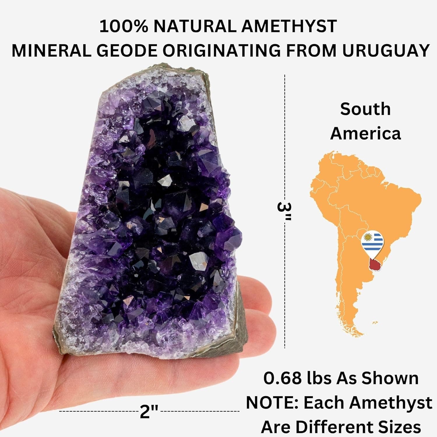 TRUENERGY Natural Amethyst Crystal Cluster – 0.5 To 12 Pounds Dark Purple Grade AAA Raw Quartz Amethysts Stone – Great For Home Decoration, Positive Energy, & Healing Crystals Amatista piedra .5 - 1 lbs - Image 5
