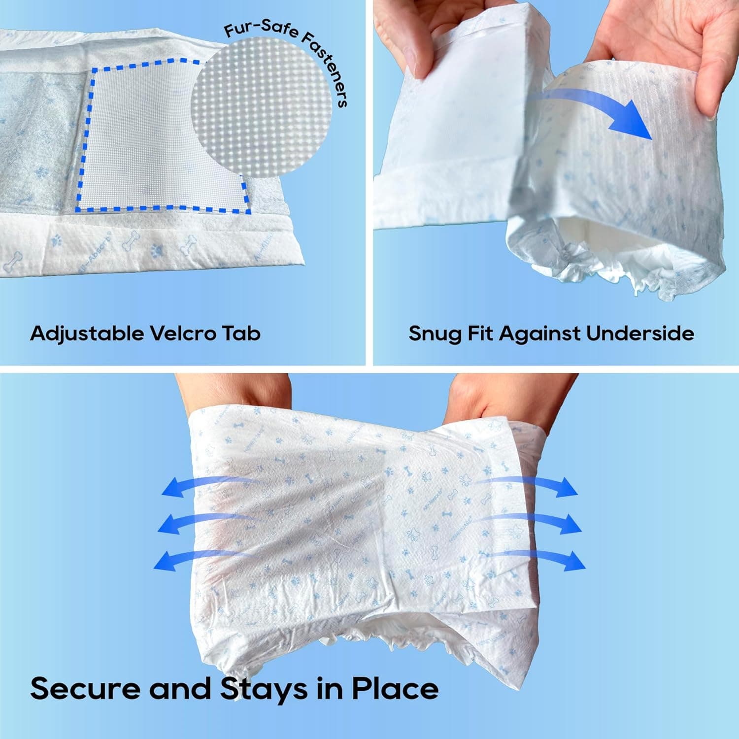 HONEY CARE All-Absorb A26 Male Dog Wrap, 50 Count, Small 1 50 Count Pack of 1 - Image 5