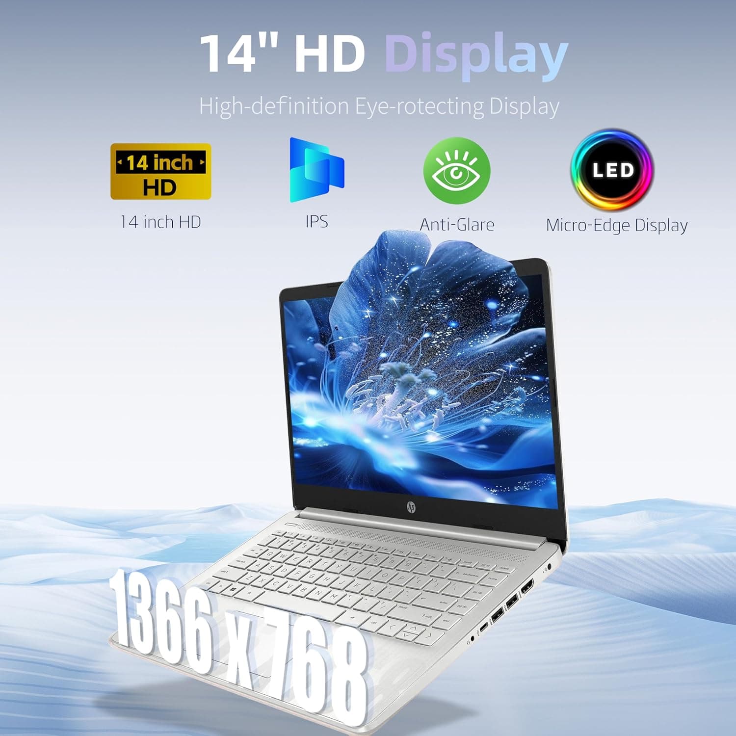 HP Laptop Computer for Home Student Study, 1-Year Office 365, 4GB RAM, 256GB Storage (128GB UFS + 128GB Micro SD Card), 14 Inch, Intel Processor (Beat i3-1115G4), WiFi 6, Bluetooth 5.4, Windows 11 S - Image 6