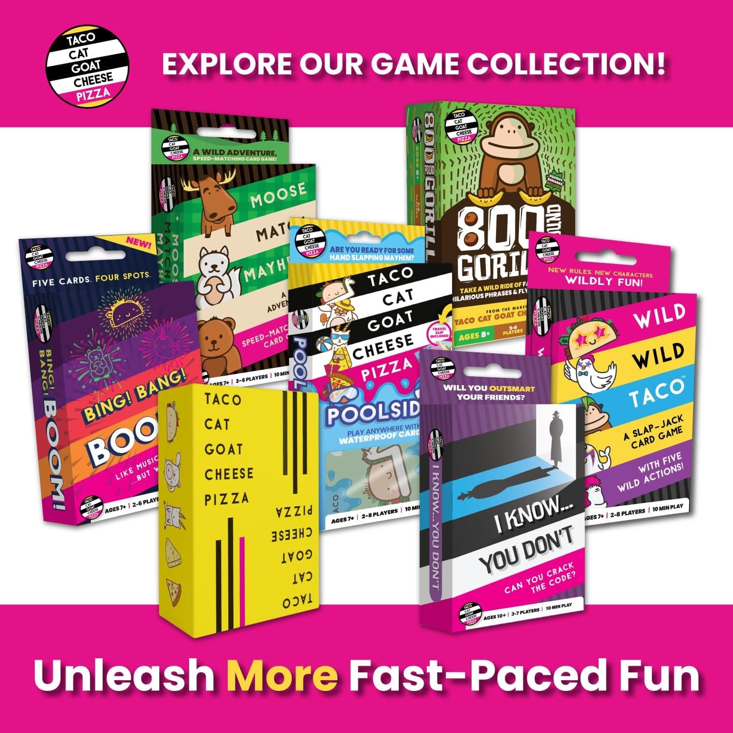 Taco Cat Goat Cheese Pizza Wildly Entertaining Card Game for Family and Group Game Night | Easy to Learn and Play with 10-15 Minute Rounds | Fun for Kids, Teens, Adults, and Families | 2-8 Players Original - Image 8