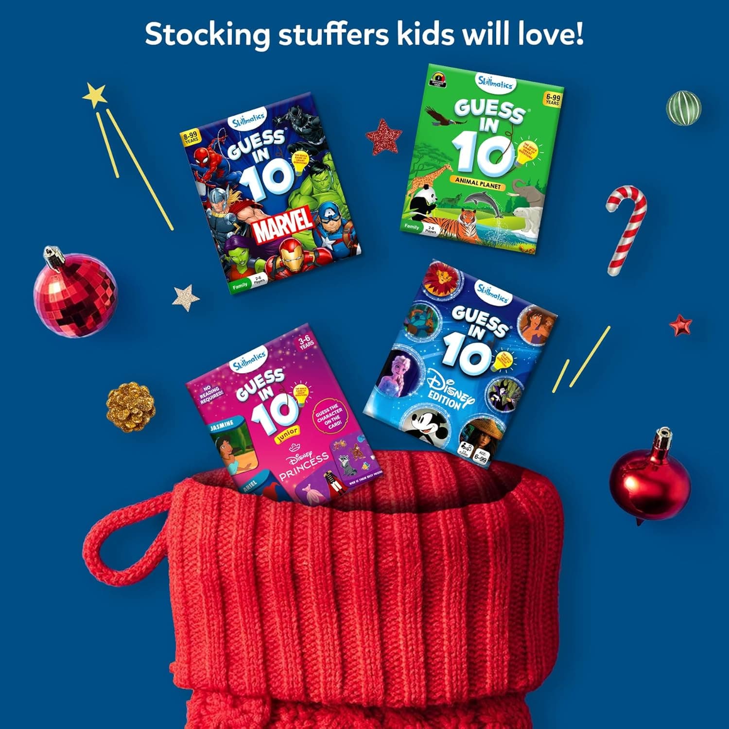 Skillmatics 猜猜看 10 动物星球，问答卡片游戏，完美的圣诞袜填充物，适合热爱动物的男孩、女孩、儿童、青少年和成人，旅行游戏，适合 6、7、8、9、10 岁及以上的礼物 - Image 4