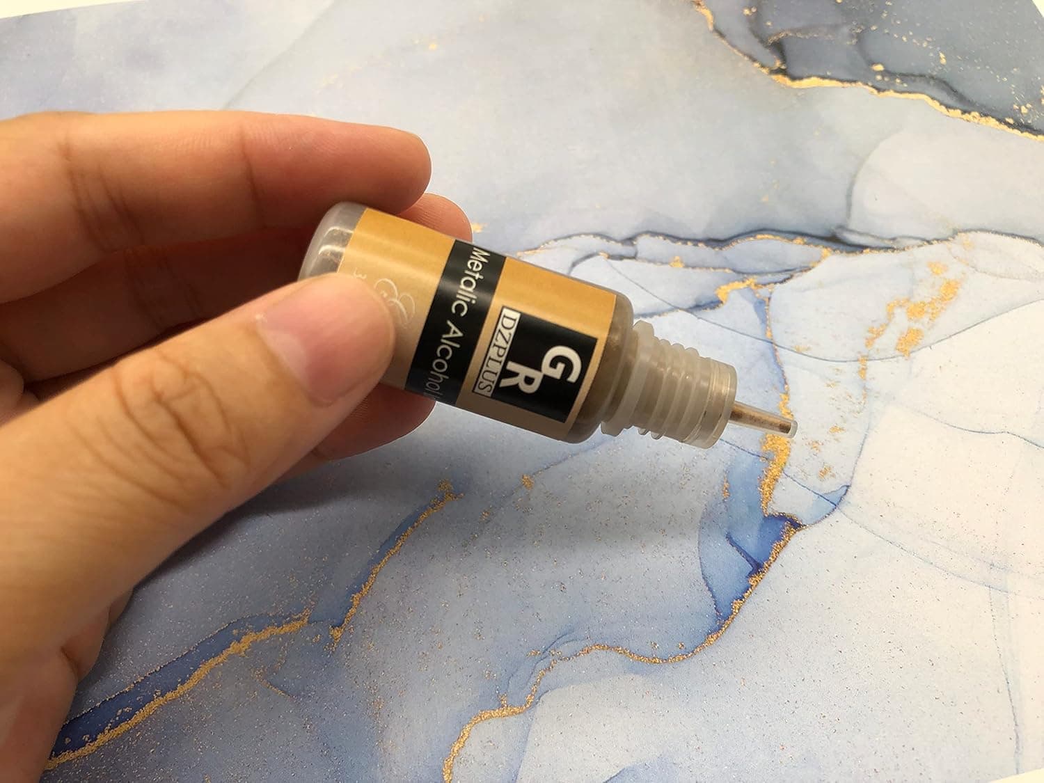 Metallic Alcohol Ink Set -26 Metallic Colors Alcohol Based Ink for Resin Art, Fluid Art,Resin Craft,Resin Petri Dish，Alcohol Ink Paint for Yupo,Tumbler (Metallic 26 Color Set) - Image 10