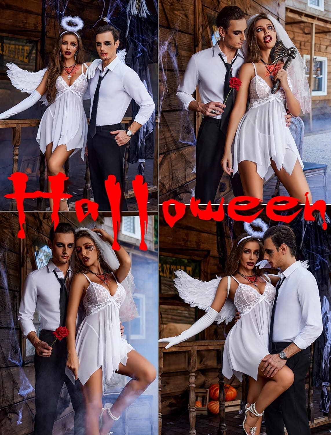 Avidlove Lingerie for Women Lace Babydoll Sleepwear Boudoir Outfits Plus Size Langeray XS-5XL B-white Medium - Image 5